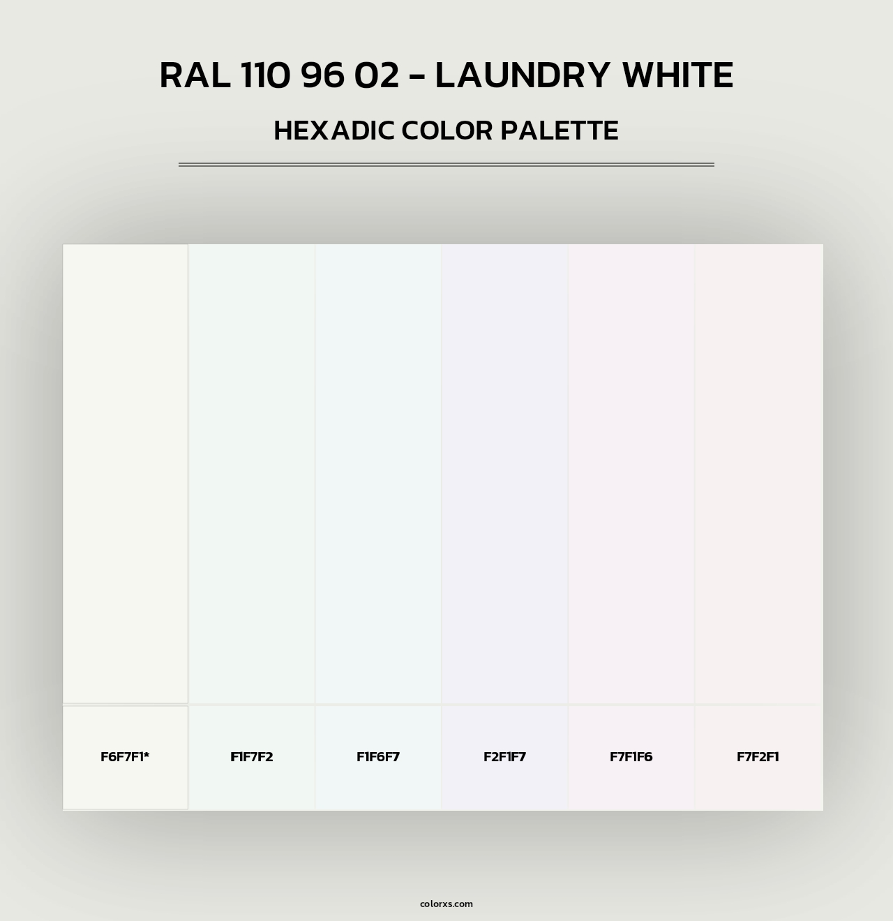 RAL 110 96 02 - Laundry White - Hexadic Color Palette