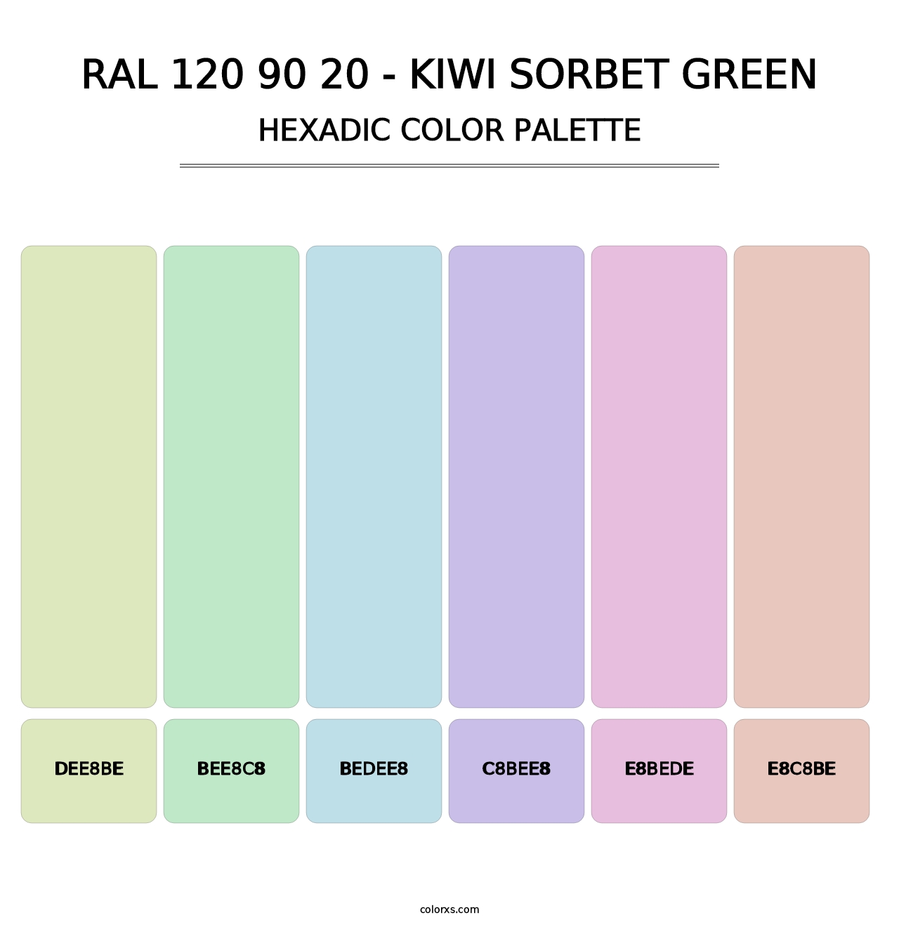RAL 120 90 20 - Kiwi Sorbet Green - Hexadic Color Palette