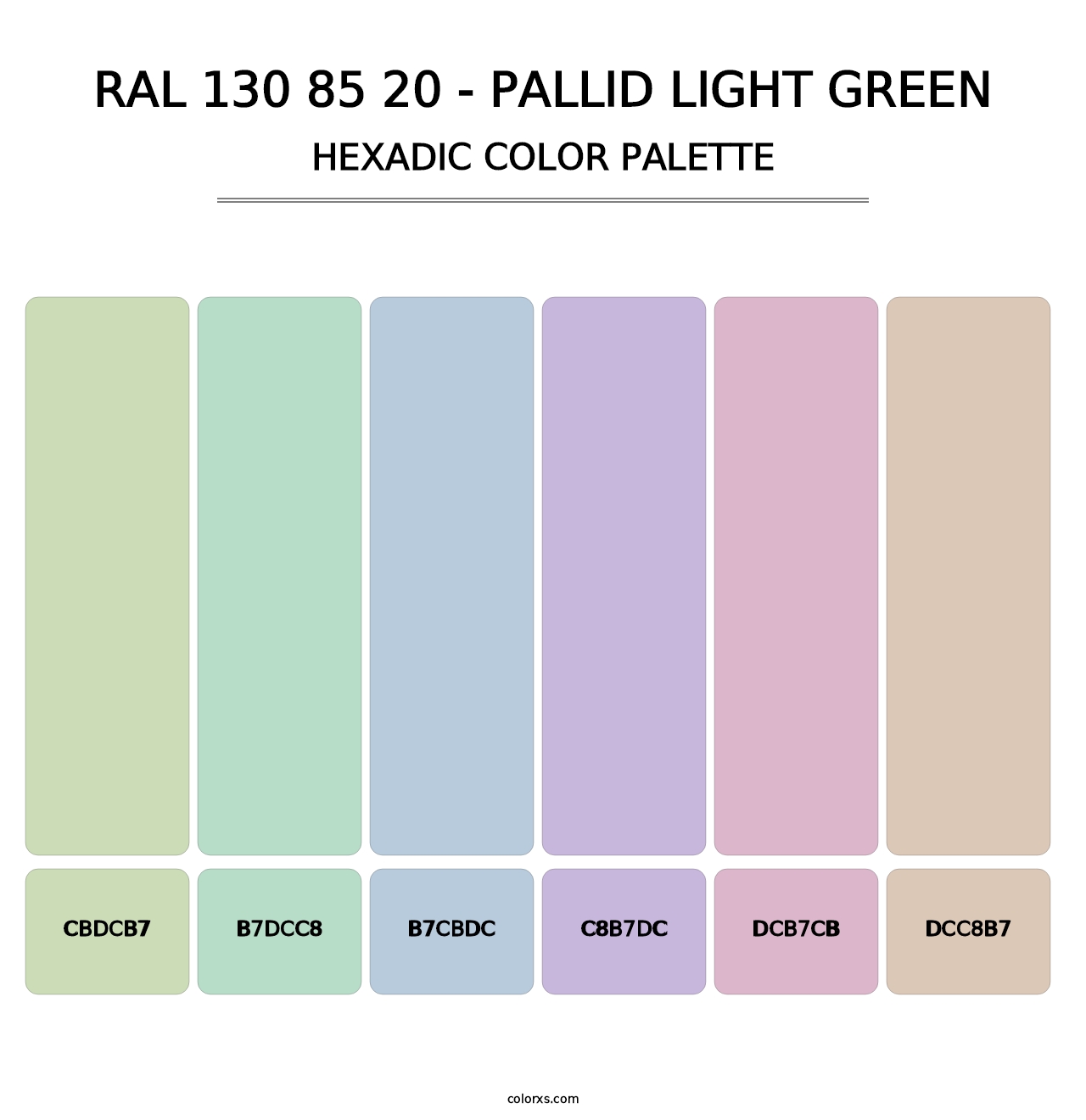 RAL 130 85 20 - Pallid Light Green - Hexadic Color Palette