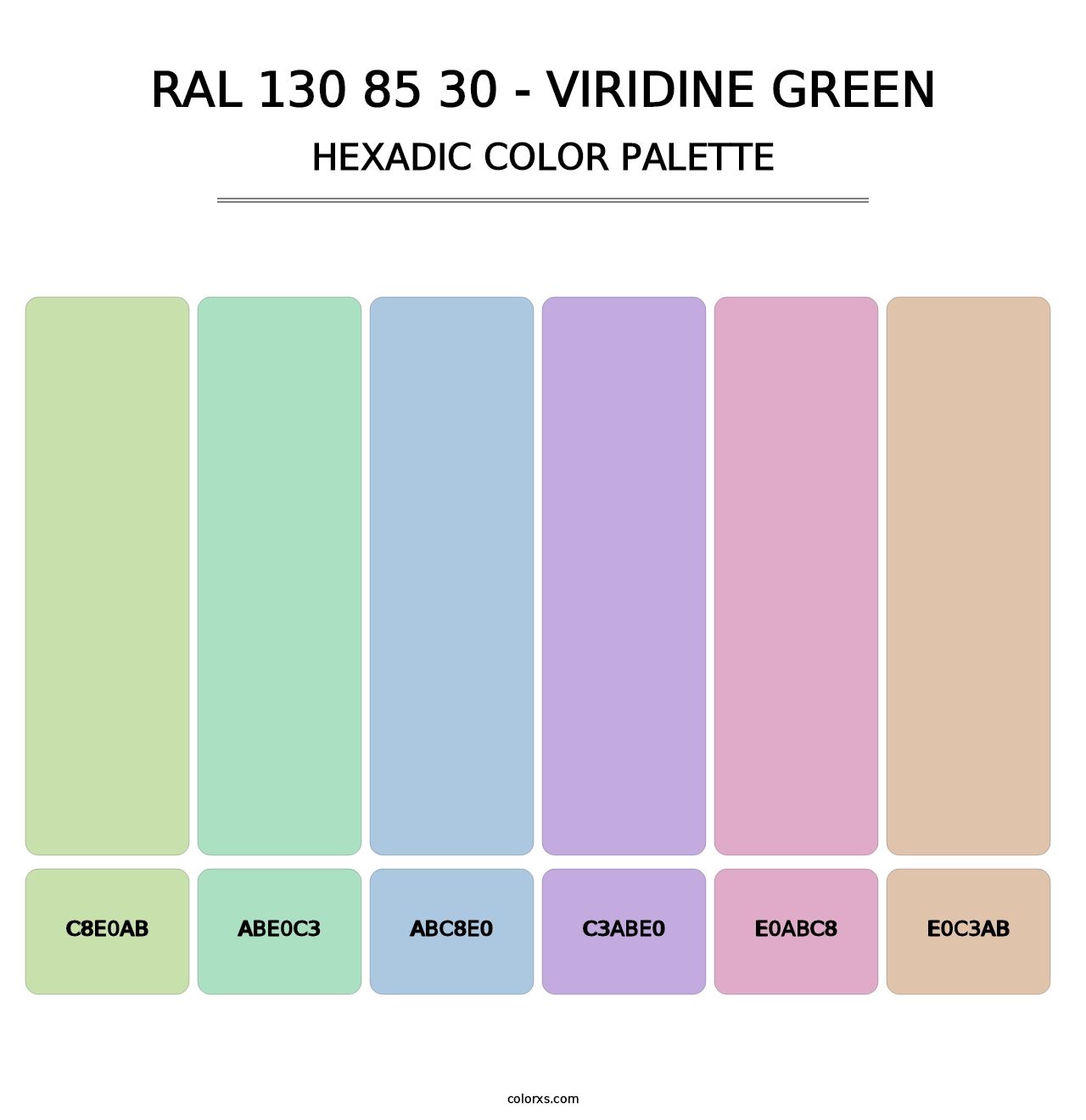 RAL 130 85 30 - Viridine Green - Hexadic Color Palette