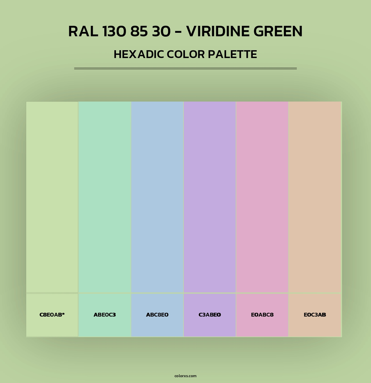 RAL 130 85 30 - Viridine Green - Hexadic Color Palette