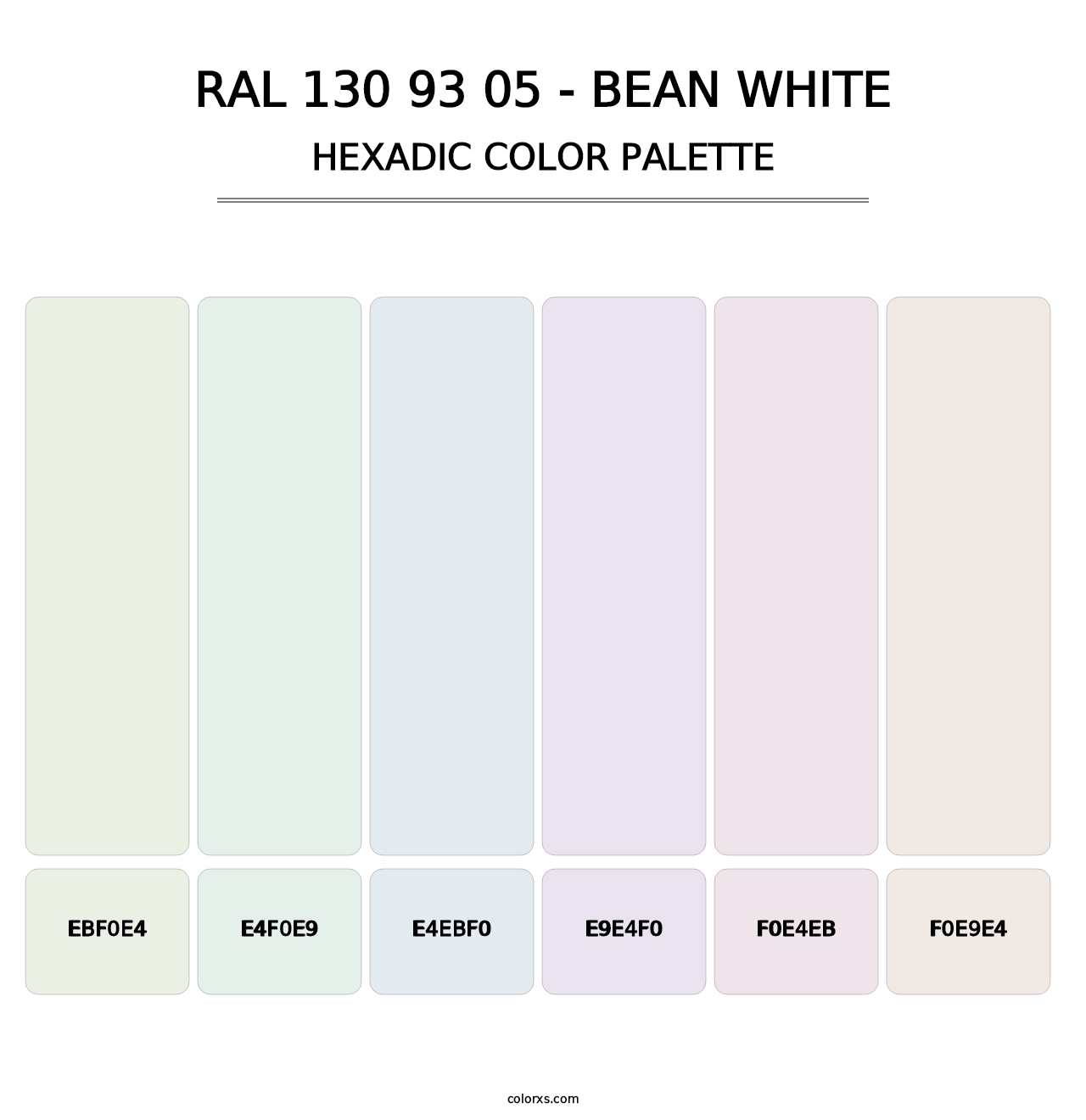 RAL 130 93 05 - Bean White - Hexadic Color Palette