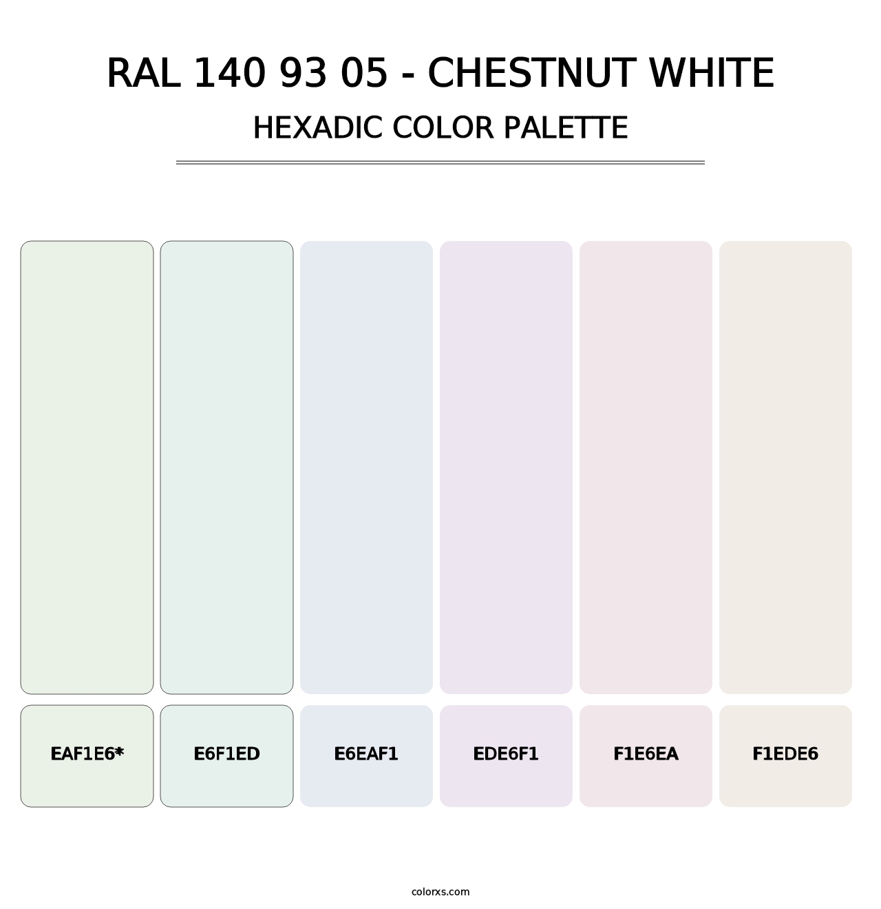 RAL 140 93 05 - Chestnut White - Hexadic Color Palette