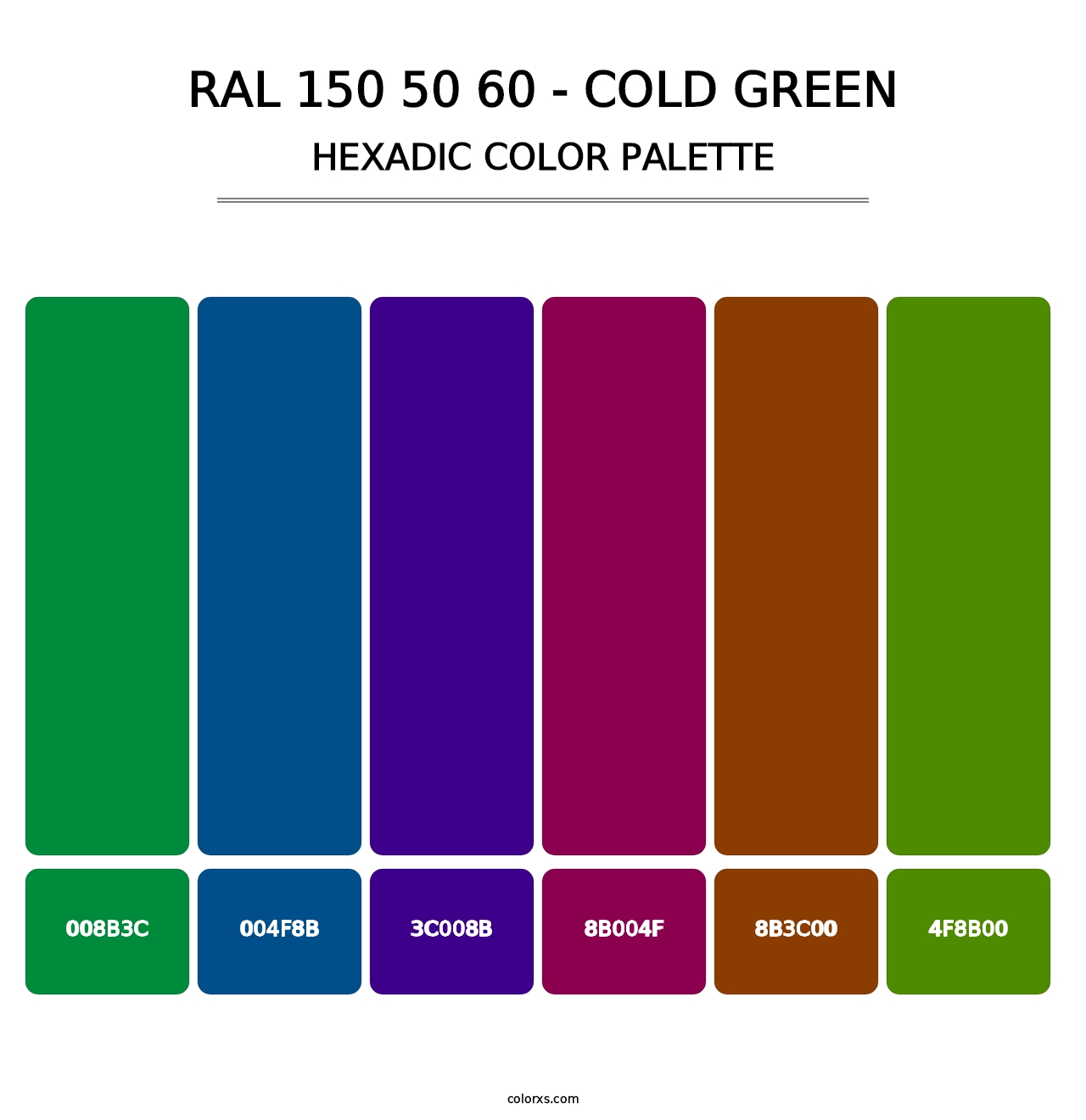 RAL 150 50 60 - Cold Green - Hexadic Color Palette