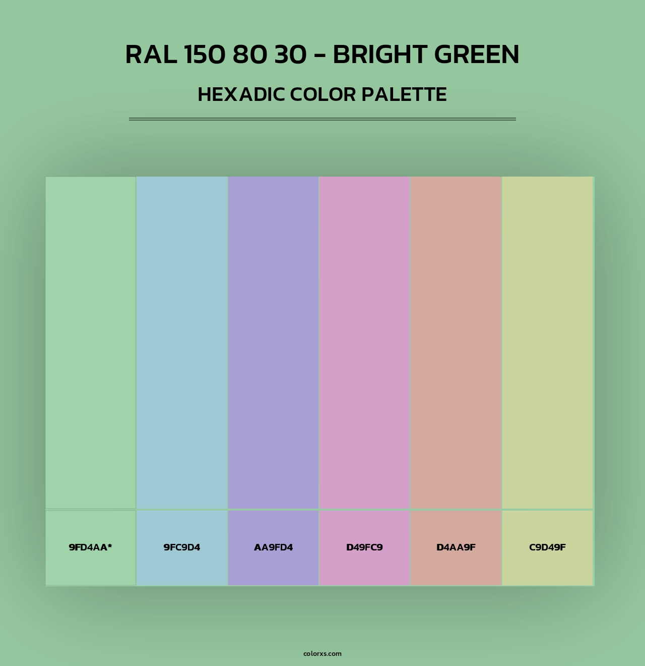 RAL 150 80 30 - Bright Green - Hexadic Color Palette