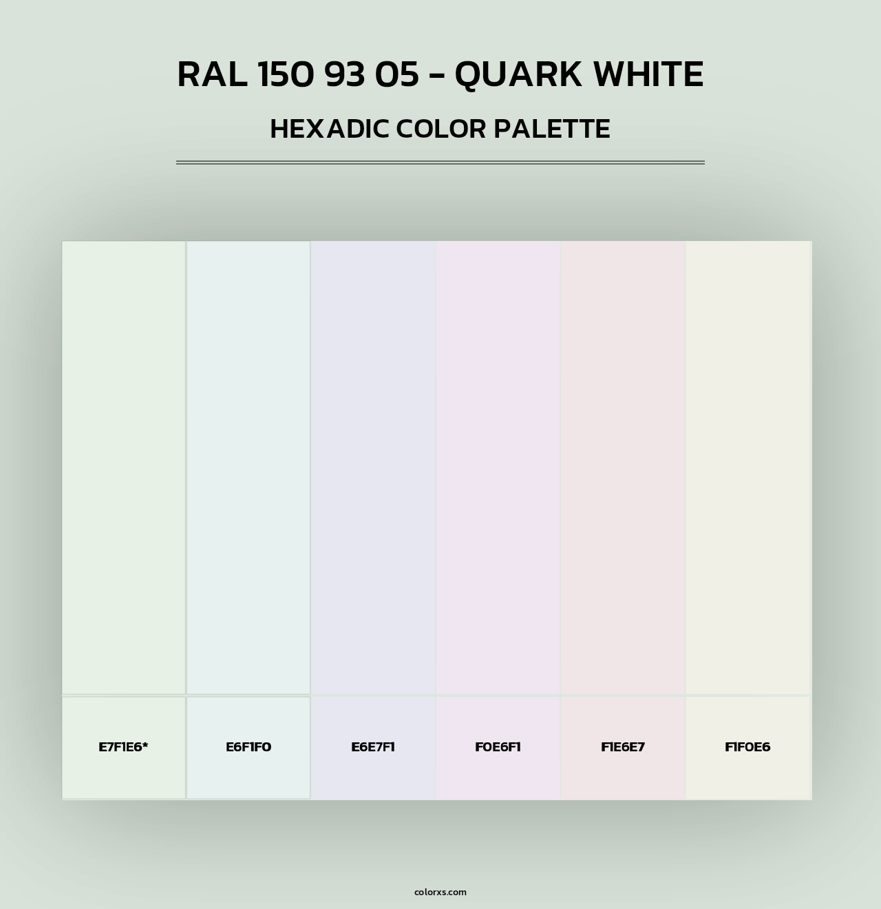 RAL 150 93 05 - Quark White - Hexadic Color Palette