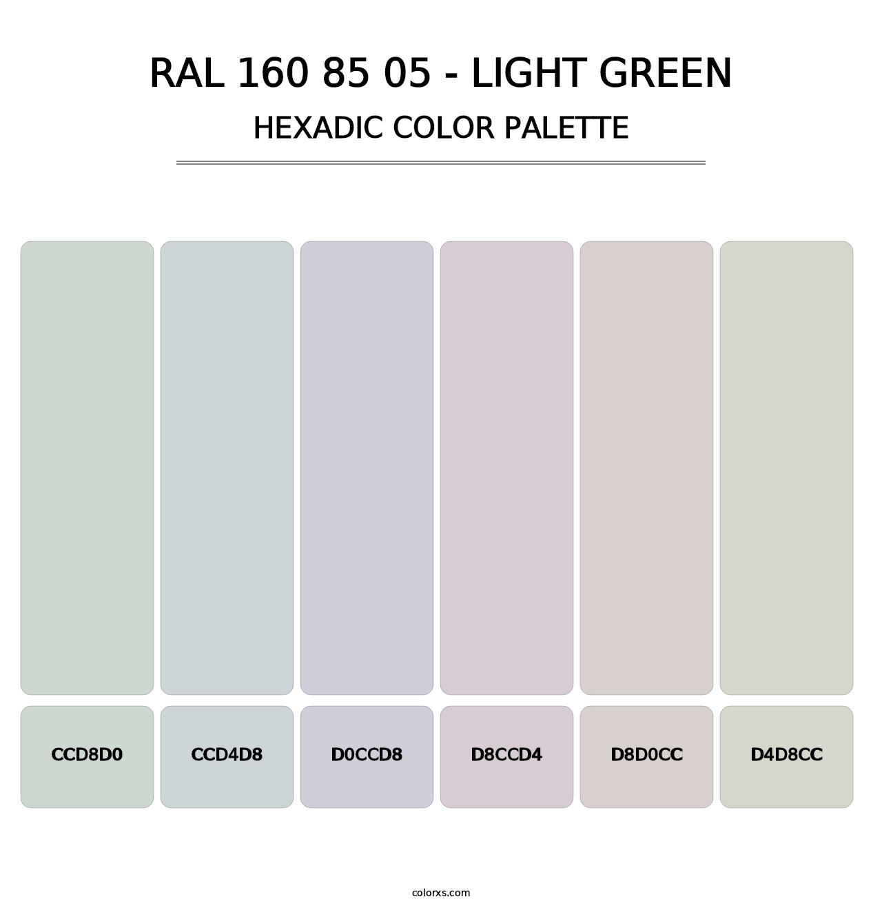 RAL 160 85 05 - Light Green - Hexadic Color Palette