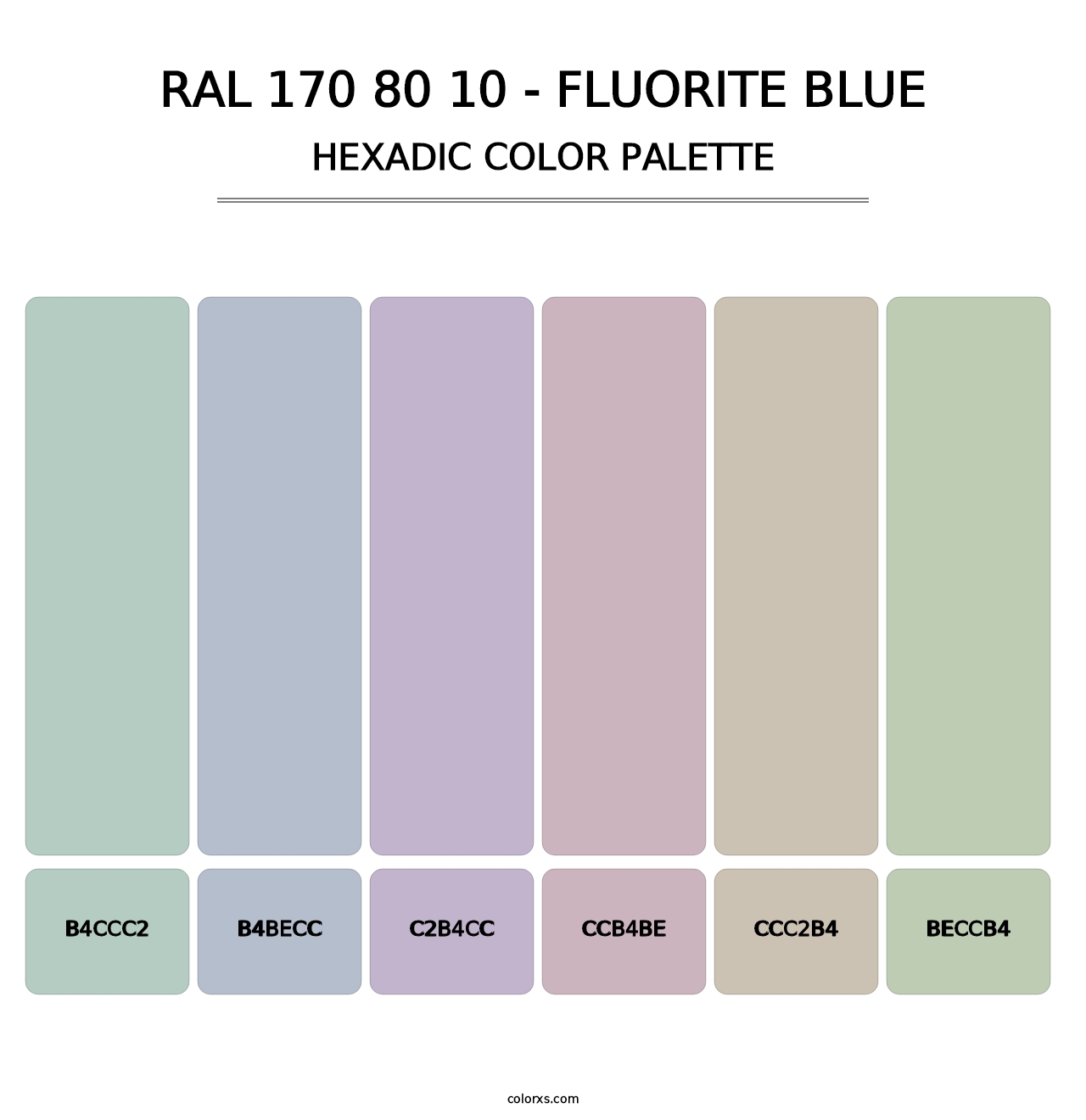 RAL 170 80 10 - Fluorite Blue - Hexadic Color Palette