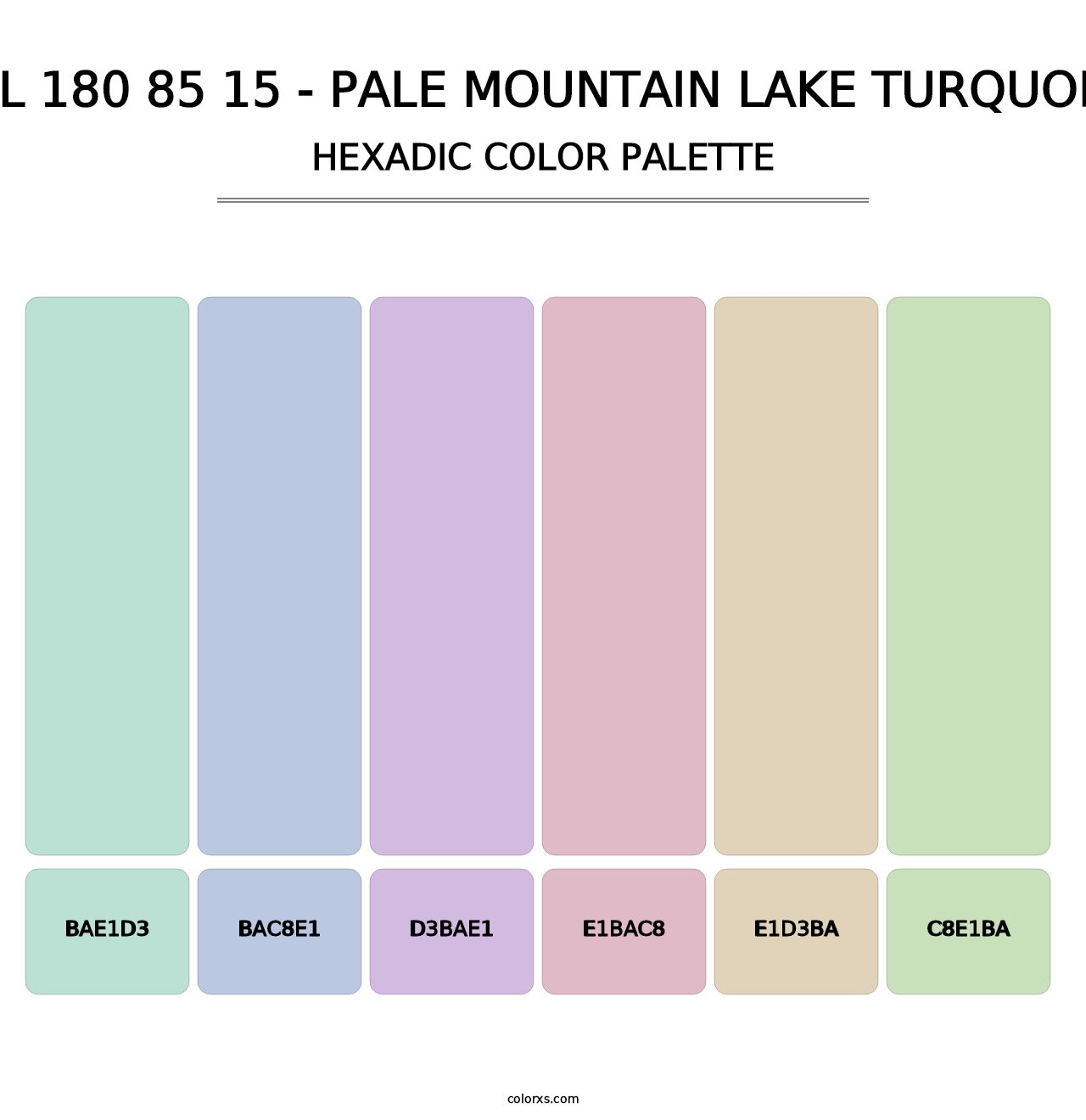 RAL 180 85 15 - Pale Mountain Lake Turquoise - Hexadic Color Palette