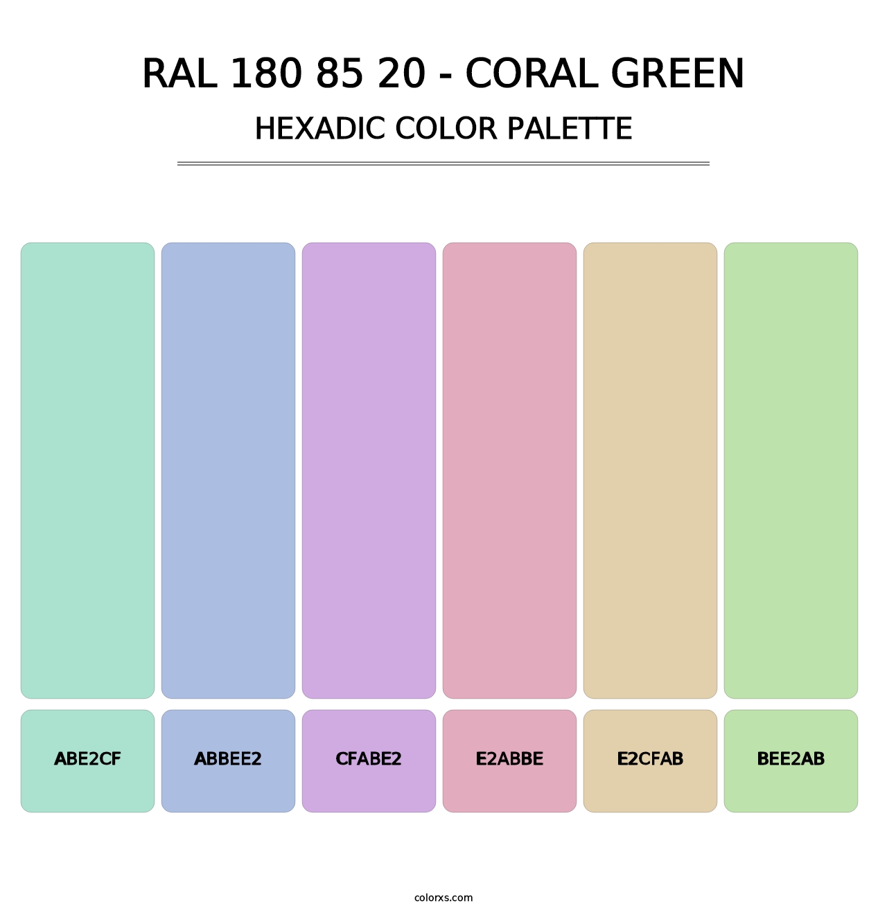 RAL 180 85 20 - Coral Green - Hexadic Color Palette