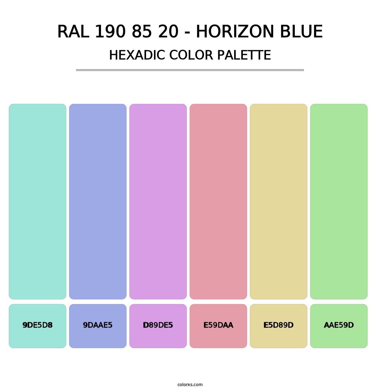 RAL 190 85 20 - Horizon Blue - Hexadic Color Palette