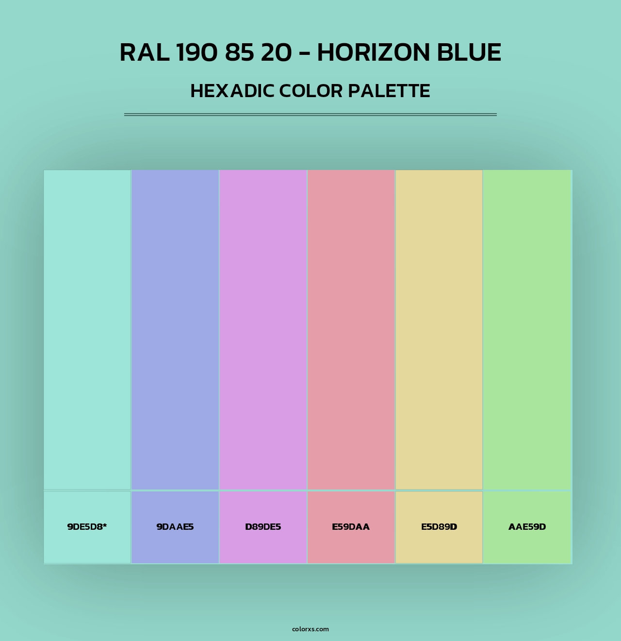 RAL 190 85 20 - Horizon Blue - Hexadic Color Palette