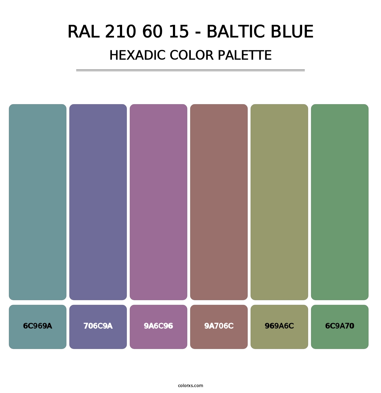 RAL 210 60 15 - Baltic Blue - Hexadic Color Palette