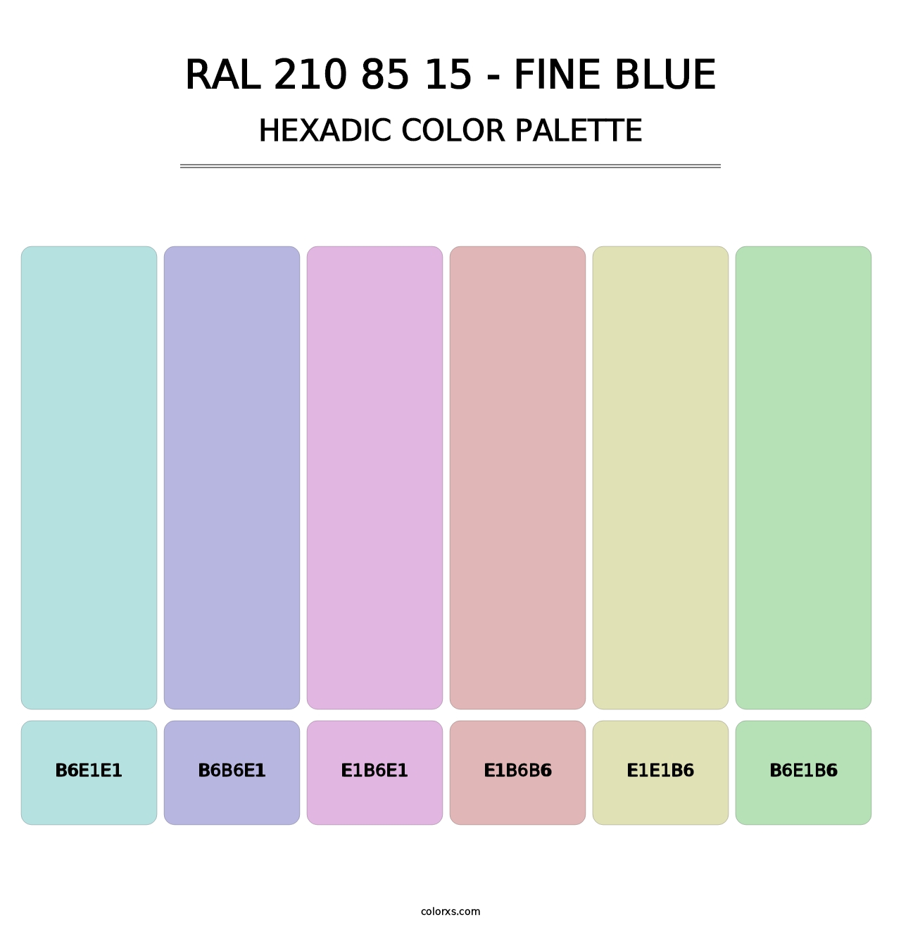 RAL 210 85 15 - Fine Blue - Hexadic Color Palette