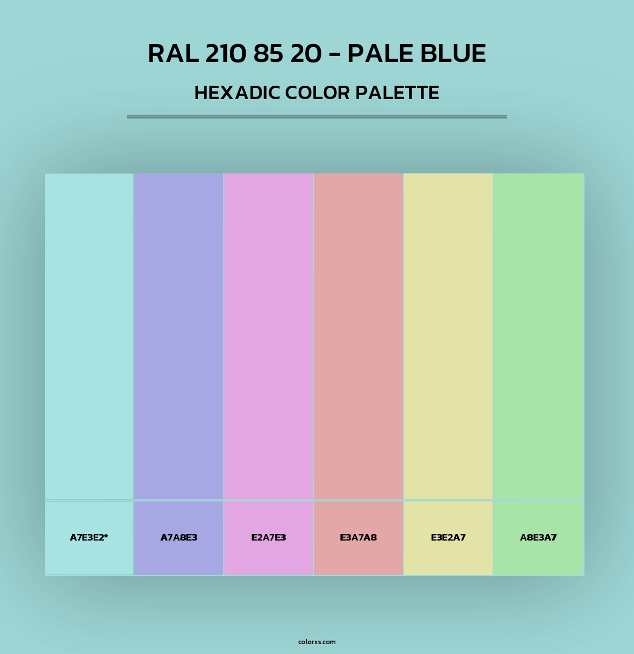 RAL 210 85 20 - Pale Blue - Hexadic Color Palette