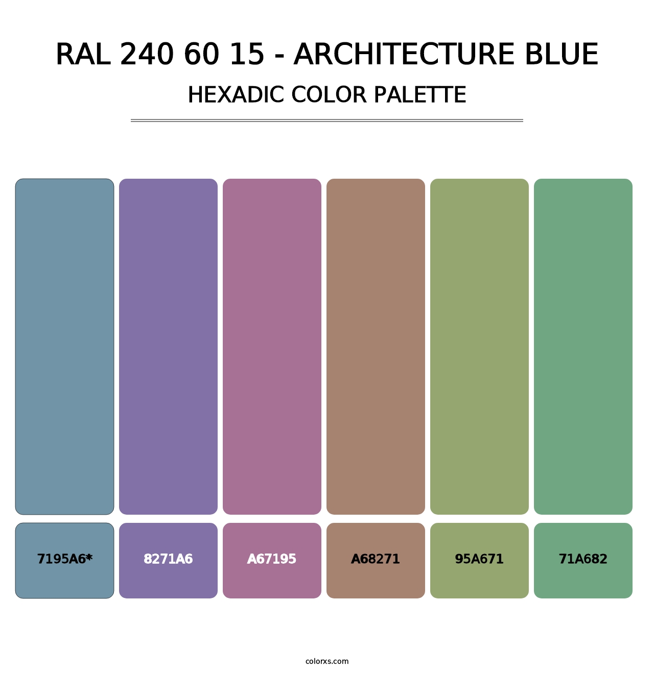 RAL 240 60 15 - Architecture Blue - Hexadic Color Palette