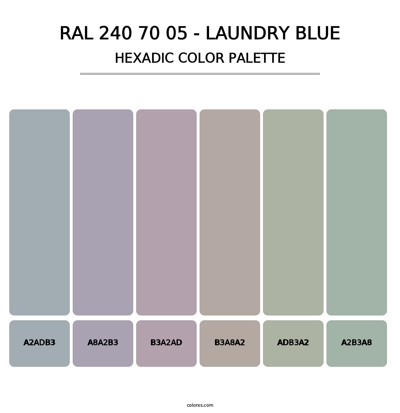 RAL 240 70 05 - Laundry Blue - Hexadic Color Palette
