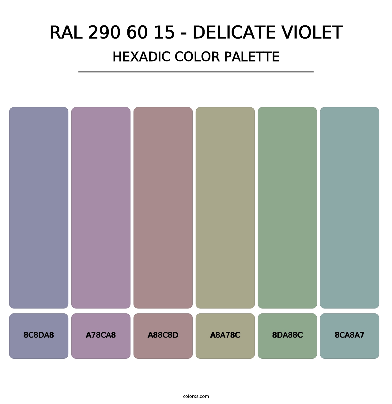 RAL 290 60 15 - Delicate Violet - Hexadic Color Palette