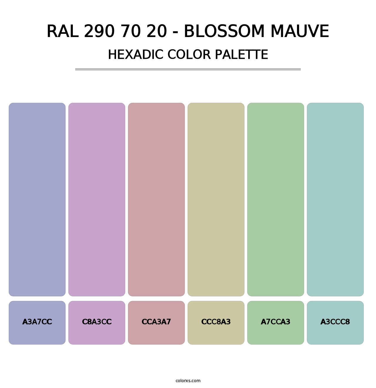 RAL 290 70 20 - Blossom Mauve - Hexadic Color Palette