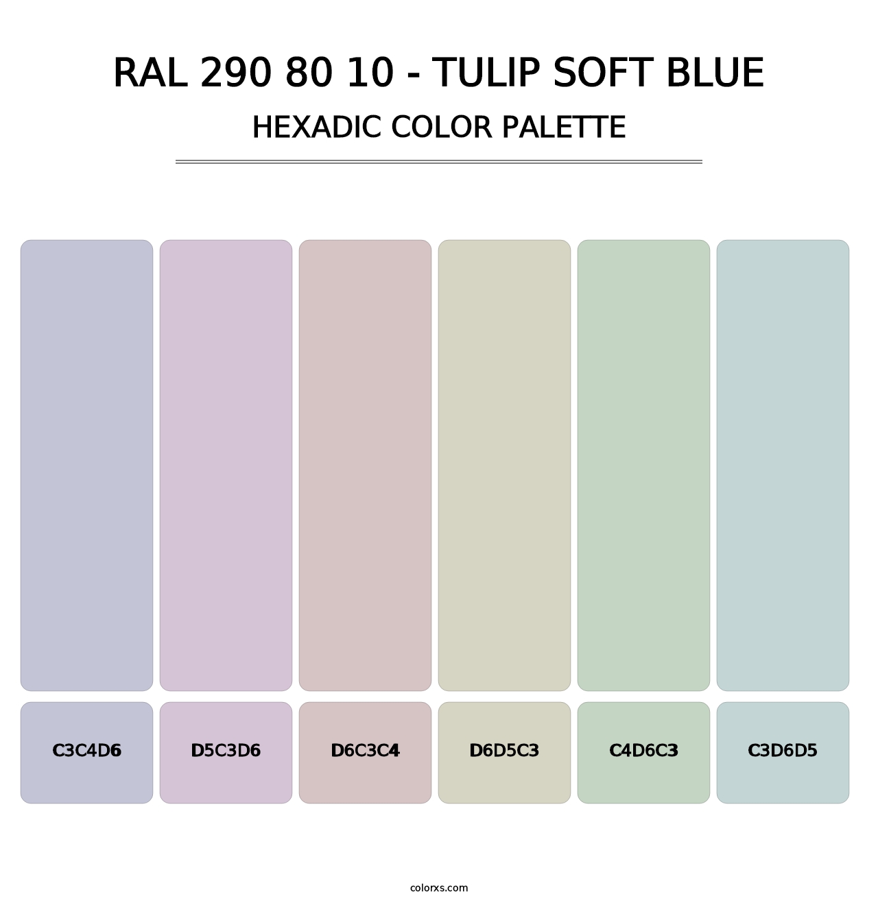 RAL 290 80 10 - Tulip Soft Blue - Hexadic Color Palette