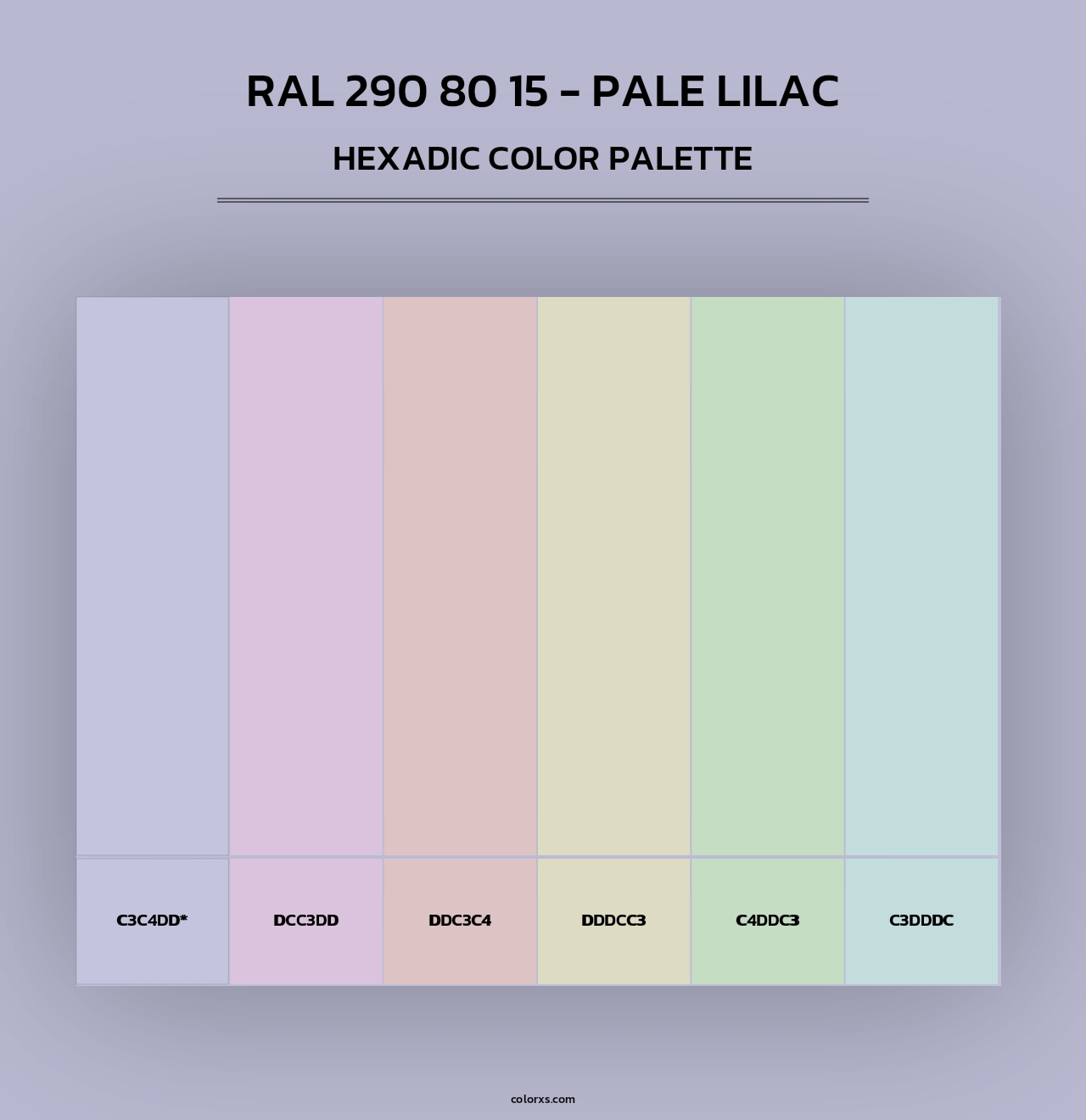 RAL 290 80 15 - Pale Lilac - Hexadic Color Palette
