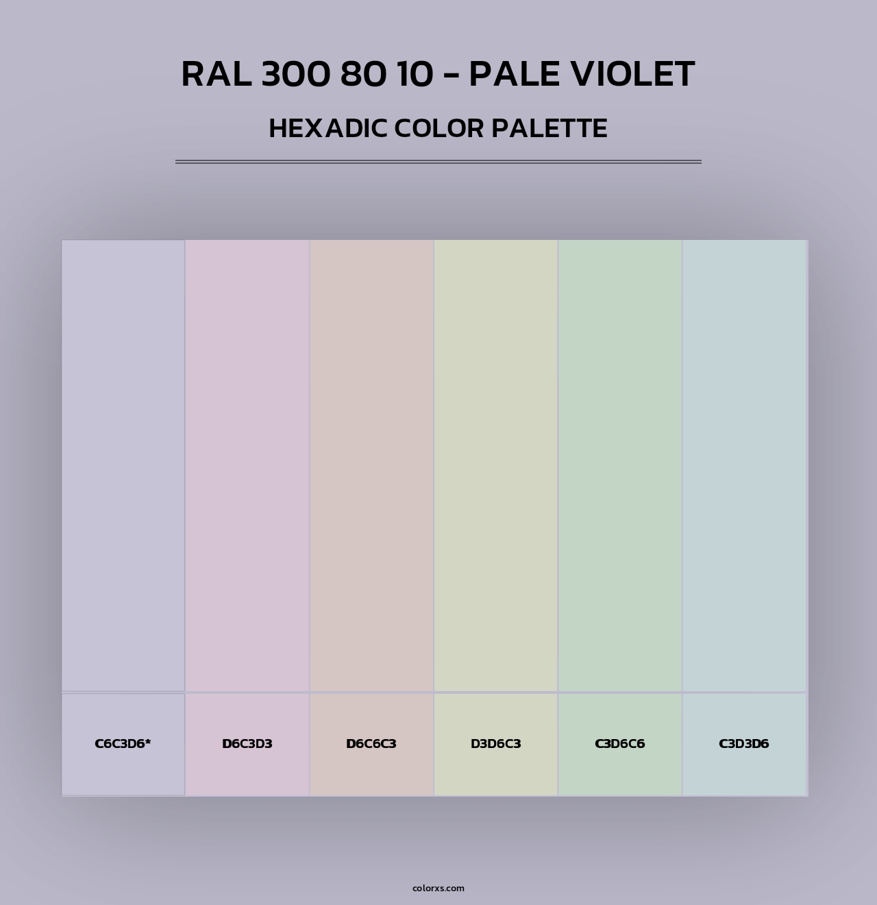 RAL 300 80 10 - Pale Violet - Hexadic Color Palette