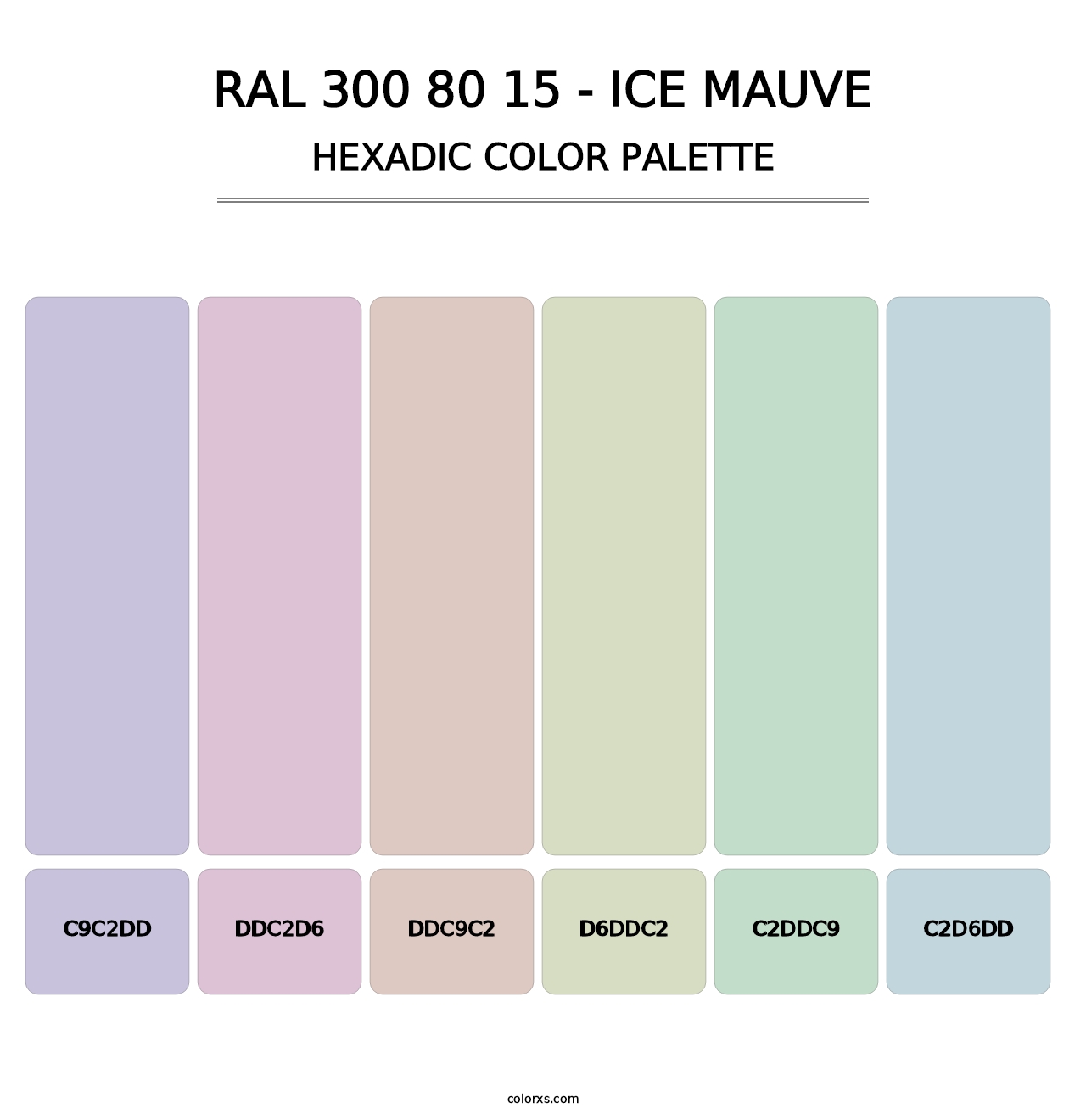 RAL 300 80 15 - Ice Mauve - Hexadic Color Palette