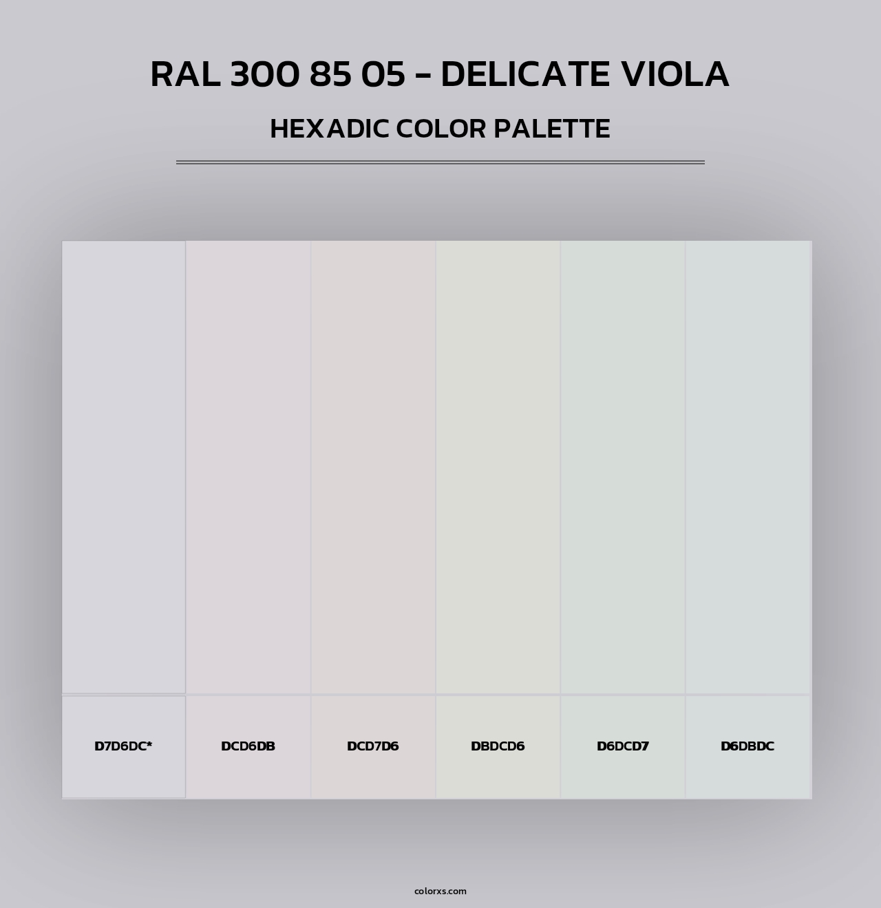 RAL 300 85 05 - Delicate Viola - Hexadic Color Palette