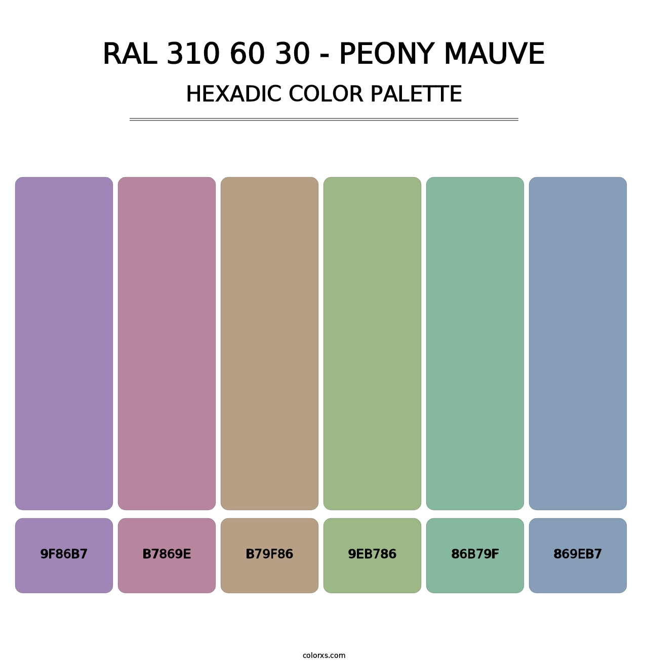 RAL 310 60 30 - Peony Mauve - Hexadic Color Palette