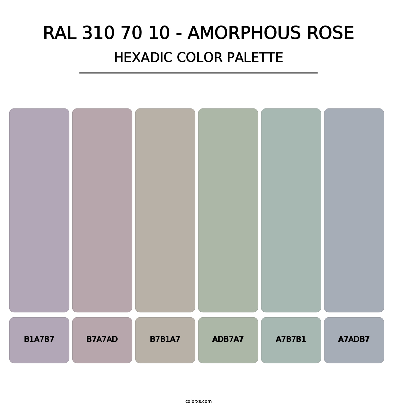 RAL 310 70 10 - Amorphous Rose - Hexadic Color Palette