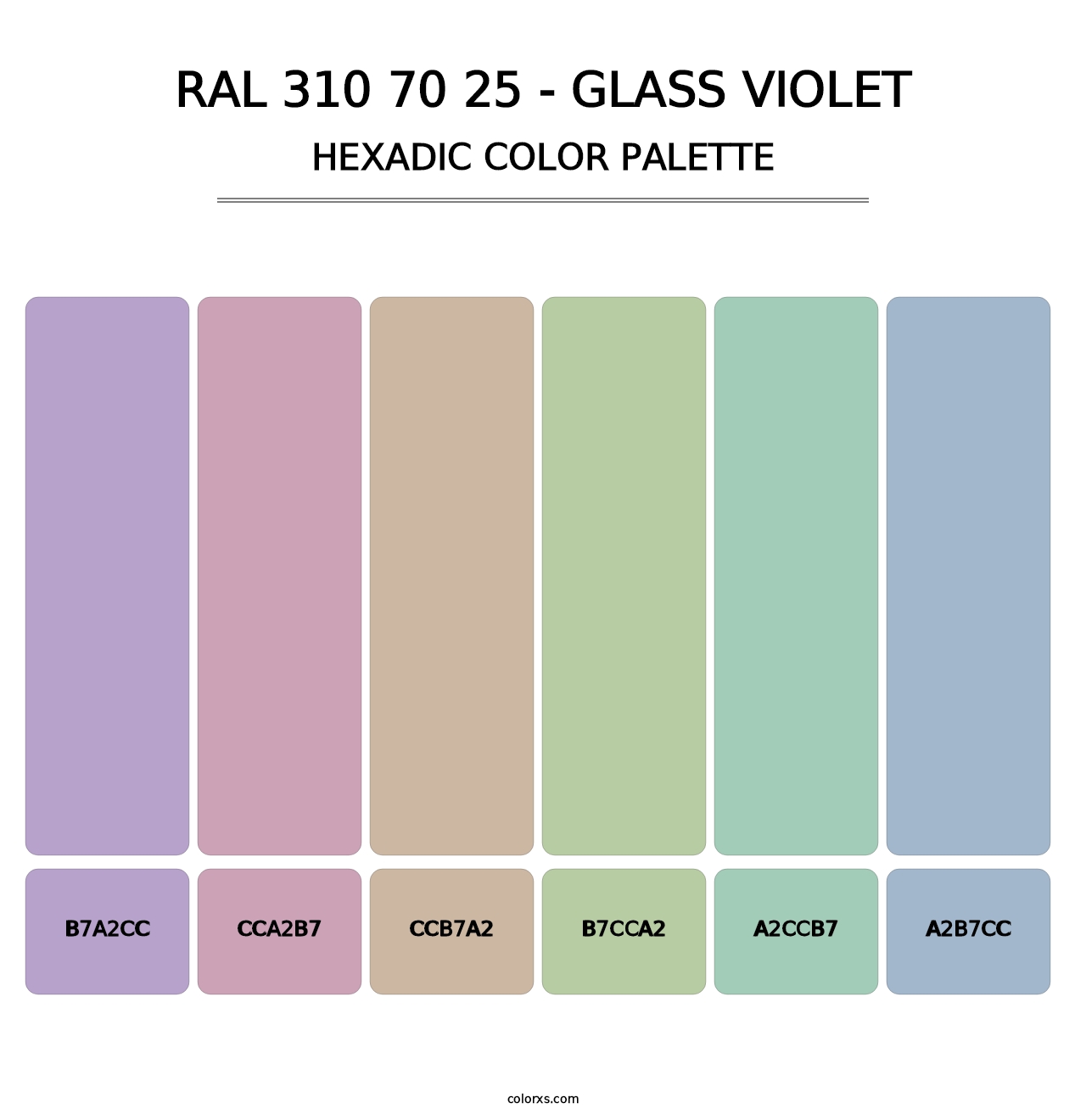RAL 310 70 25 - Glass Violet - Hexadic Color Palette