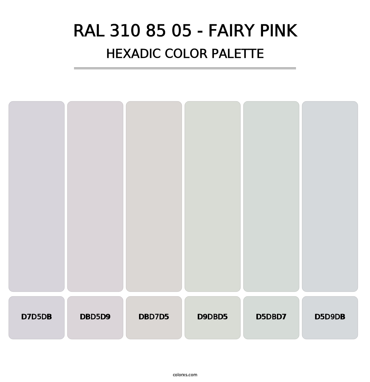 RAL 310 85 05 - Fairy Pink - Hexadic Color Palette