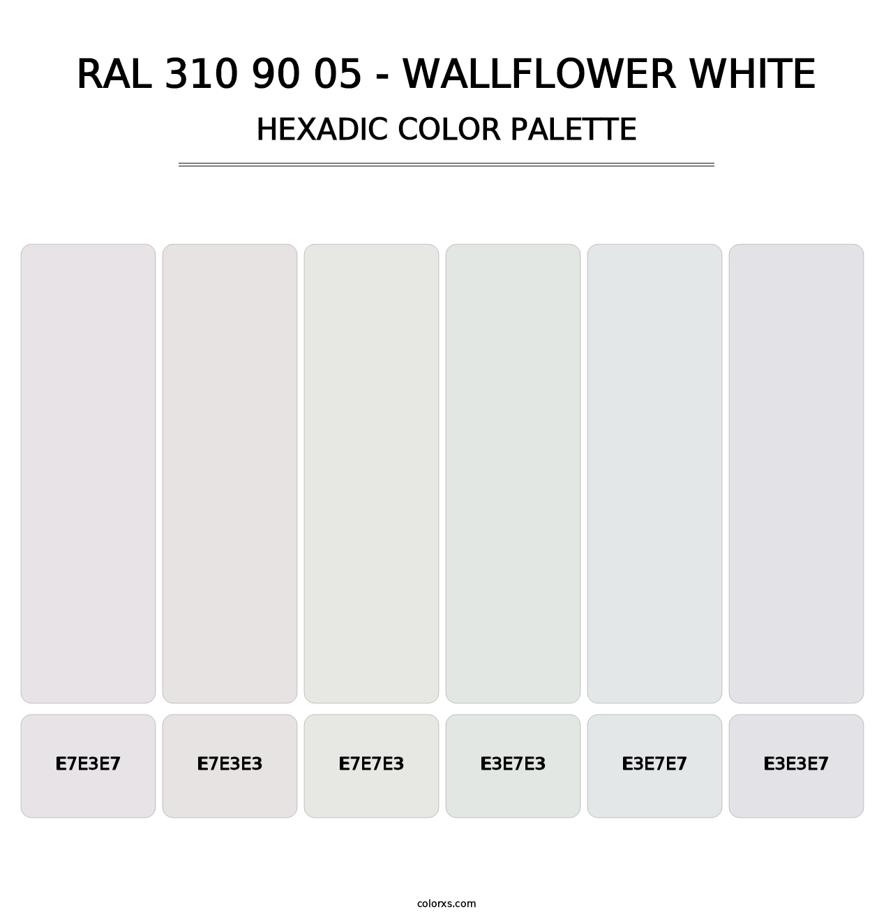 RAL 310 90 05 - Wallflower White - Hexadic Color Palette