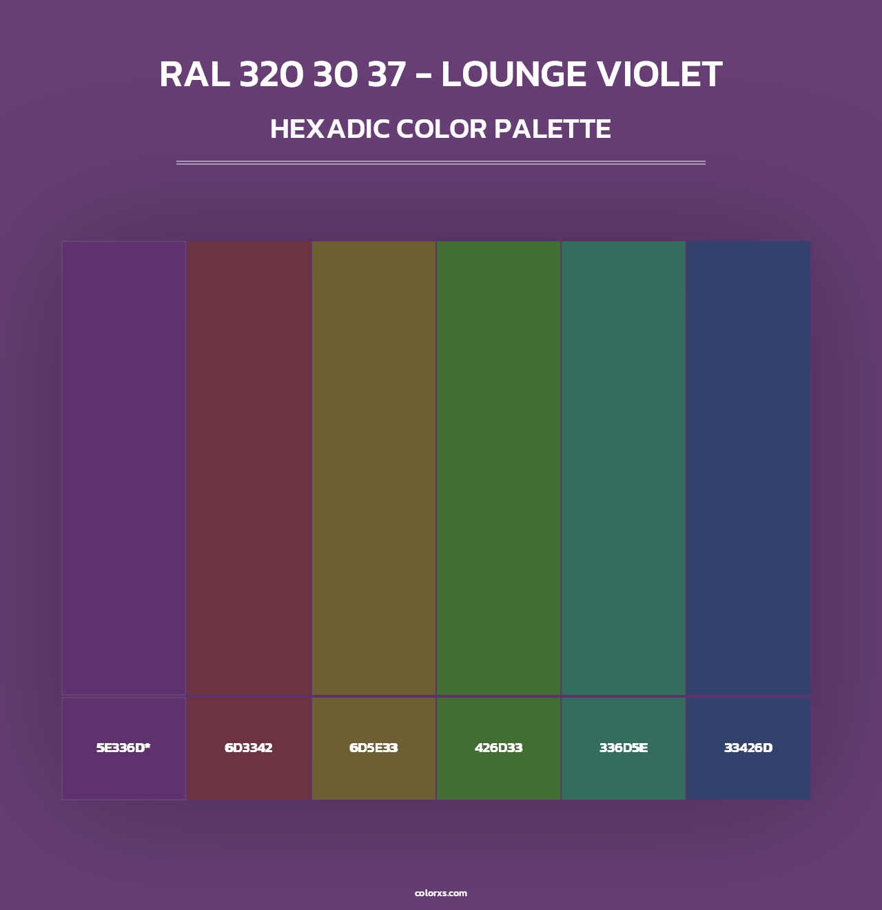RAL 320 30 37 - Lounge Violet - Hexadic Color Palette