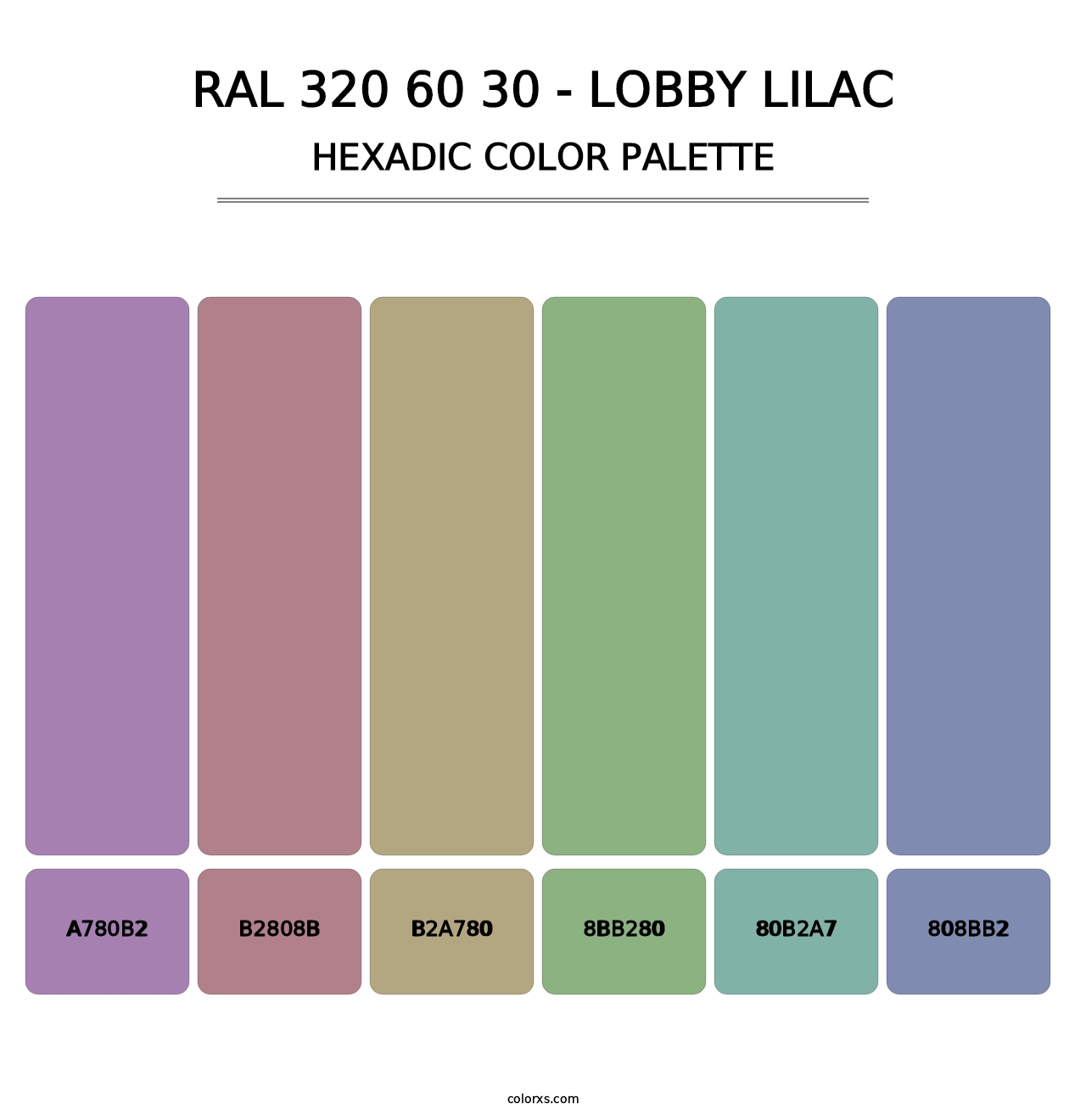 RAL 320 60 30 - Lobby Lilac - Hexadic Color Palette