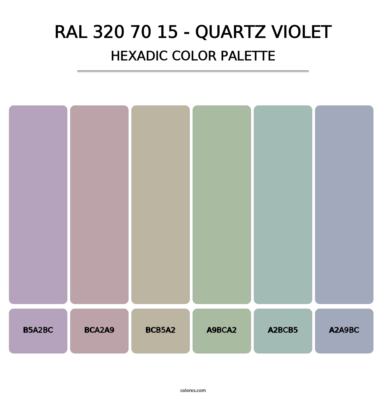 RAL 320 70 15 - Quartz Violet - Hexadic Color Palette