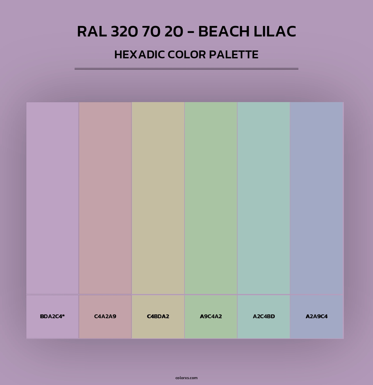 RAL 320 70 20 - Beach Lilac - Hexadic Color Palette