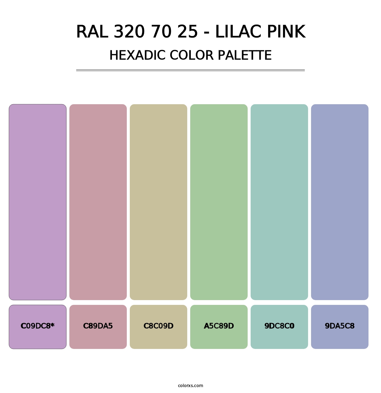 RAL 320 70 25 - Lilac Pink - Hexadic Color Palette