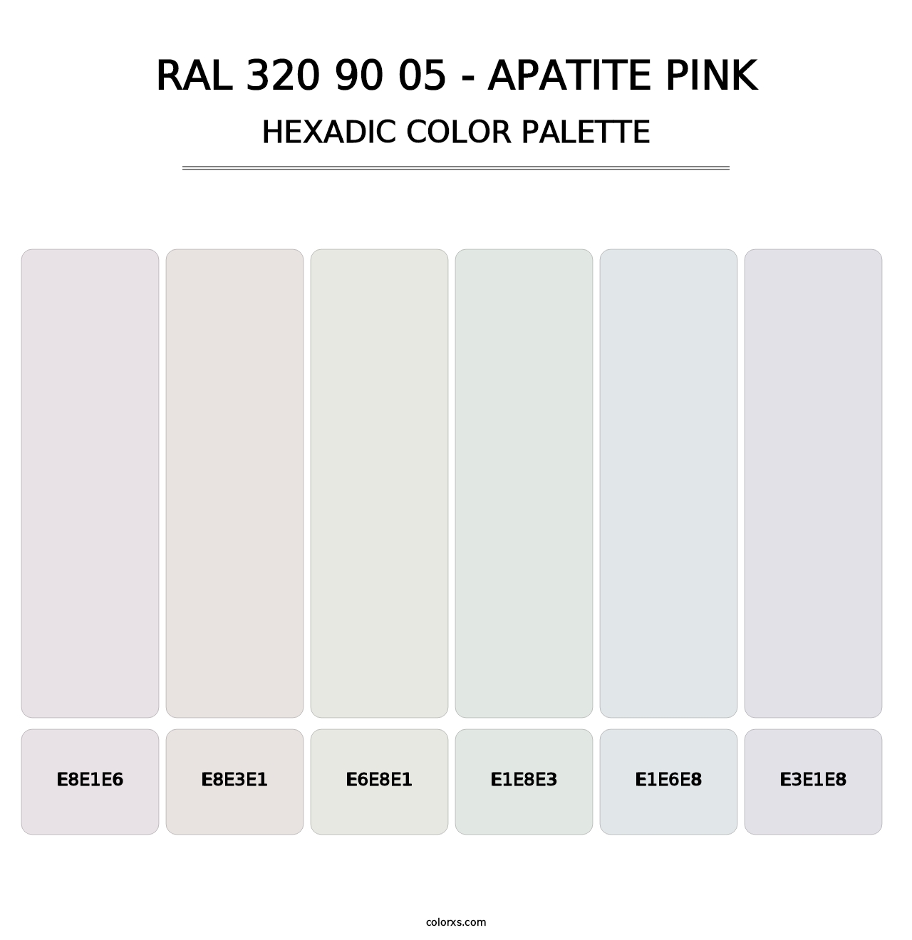 RAL 320 90 05 - Apatite Pink - Hexadic Color Palette