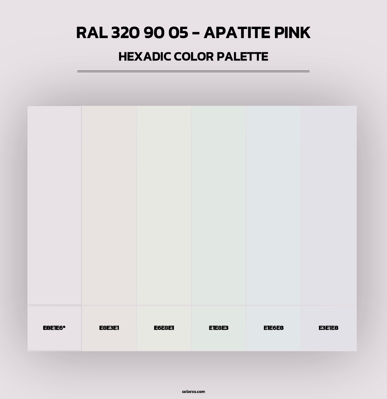 RAL 320 90 05 - Apatite Pink - Hexadic Color Palette