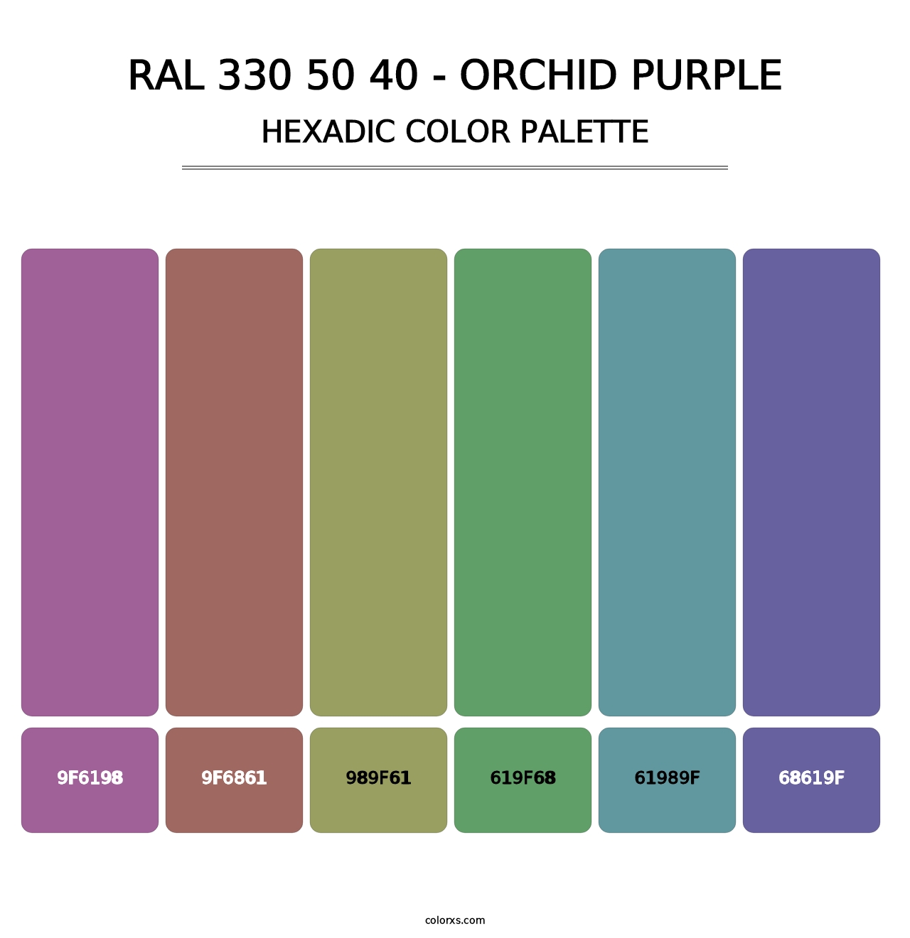 RAL 330 50 40 - Orchid Purple - Hexadic Color Palette