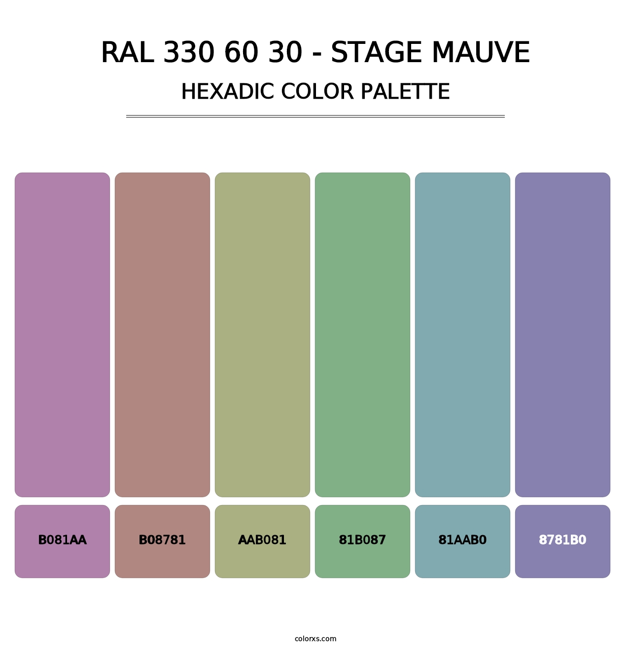 RAL 330 60 30 - Stage Mauve - Hexadic Color Palette