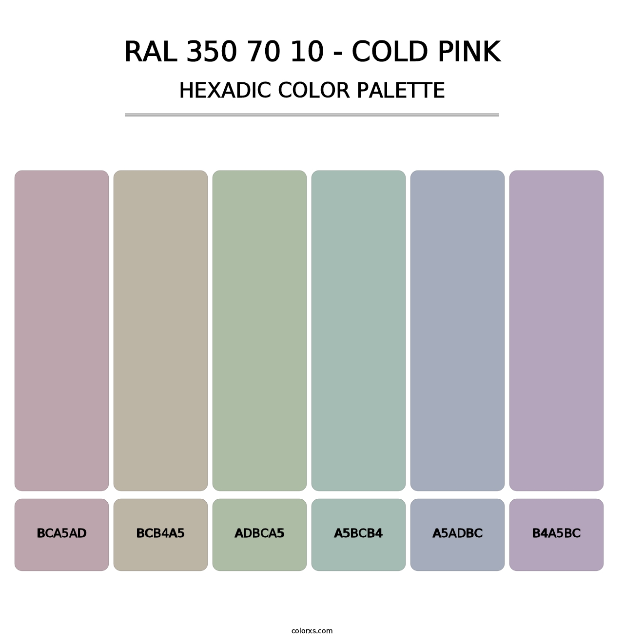 RAL 350 70 10 - Cold Pink - Hexadic Color Palette