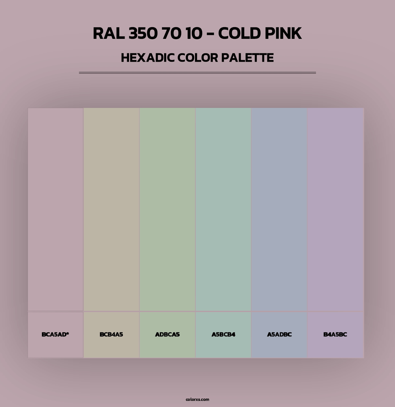 RAL 350 70 10 - Cold Pink - Hexadic Color Palette