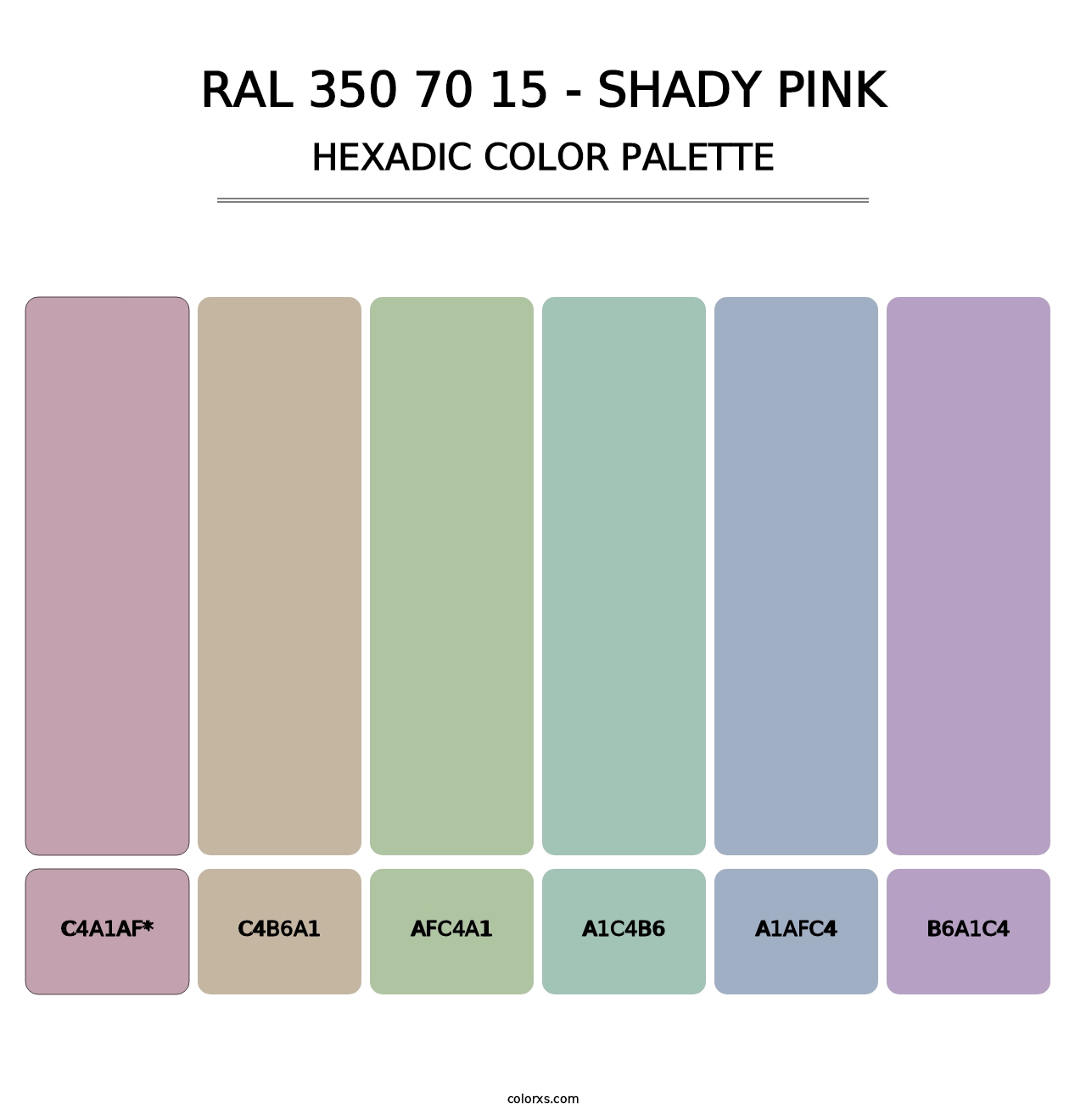 RAL 350 70 15 - Shady Pink - Hexadic Color Palette