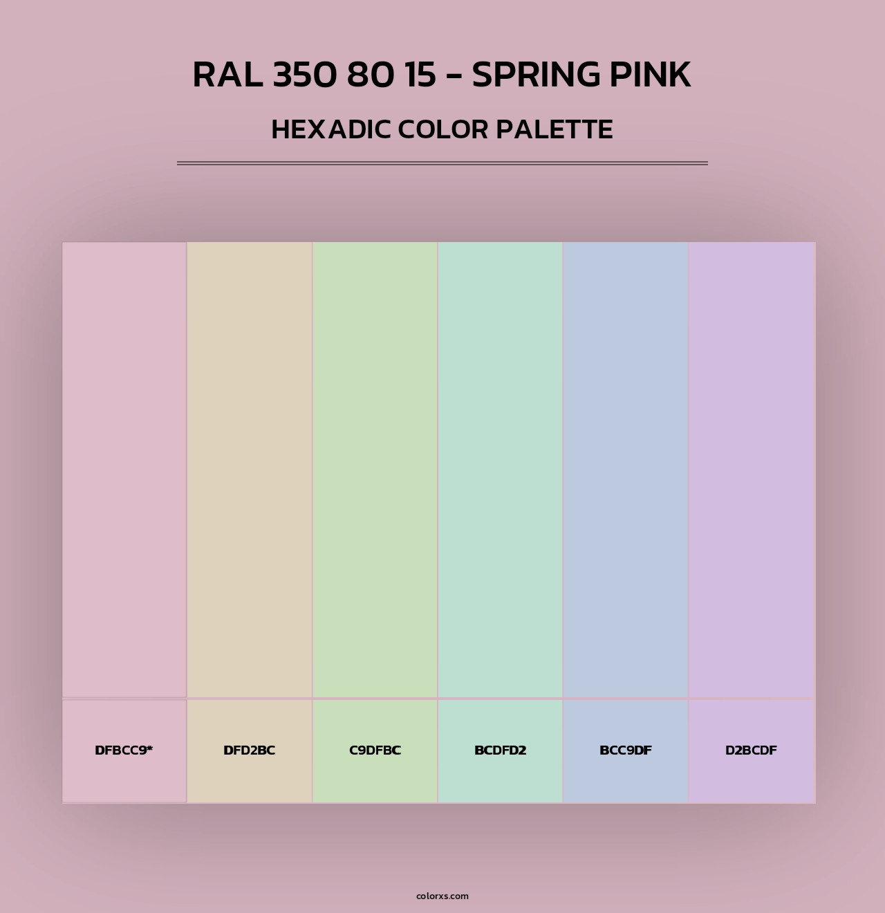 RAL 350 80 15 - Spring Pink - Hexadic Color Palette