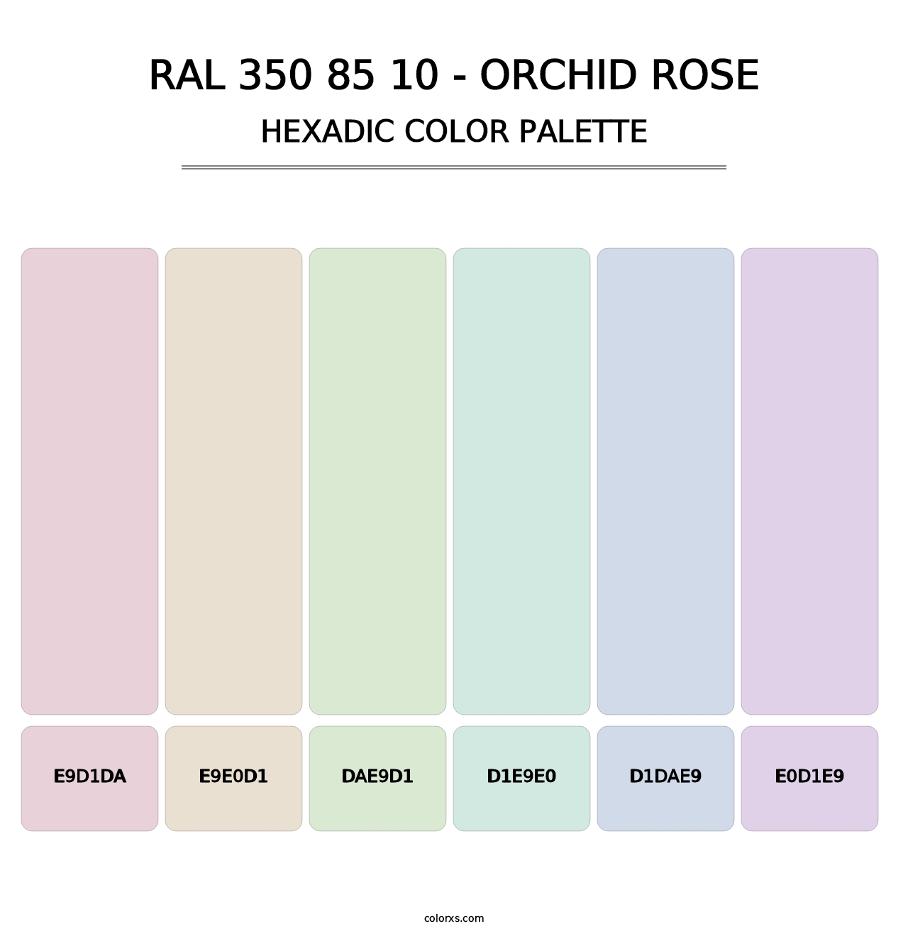 RAL 350 85 10 - Orchid Rose - Hexadic Color Palette