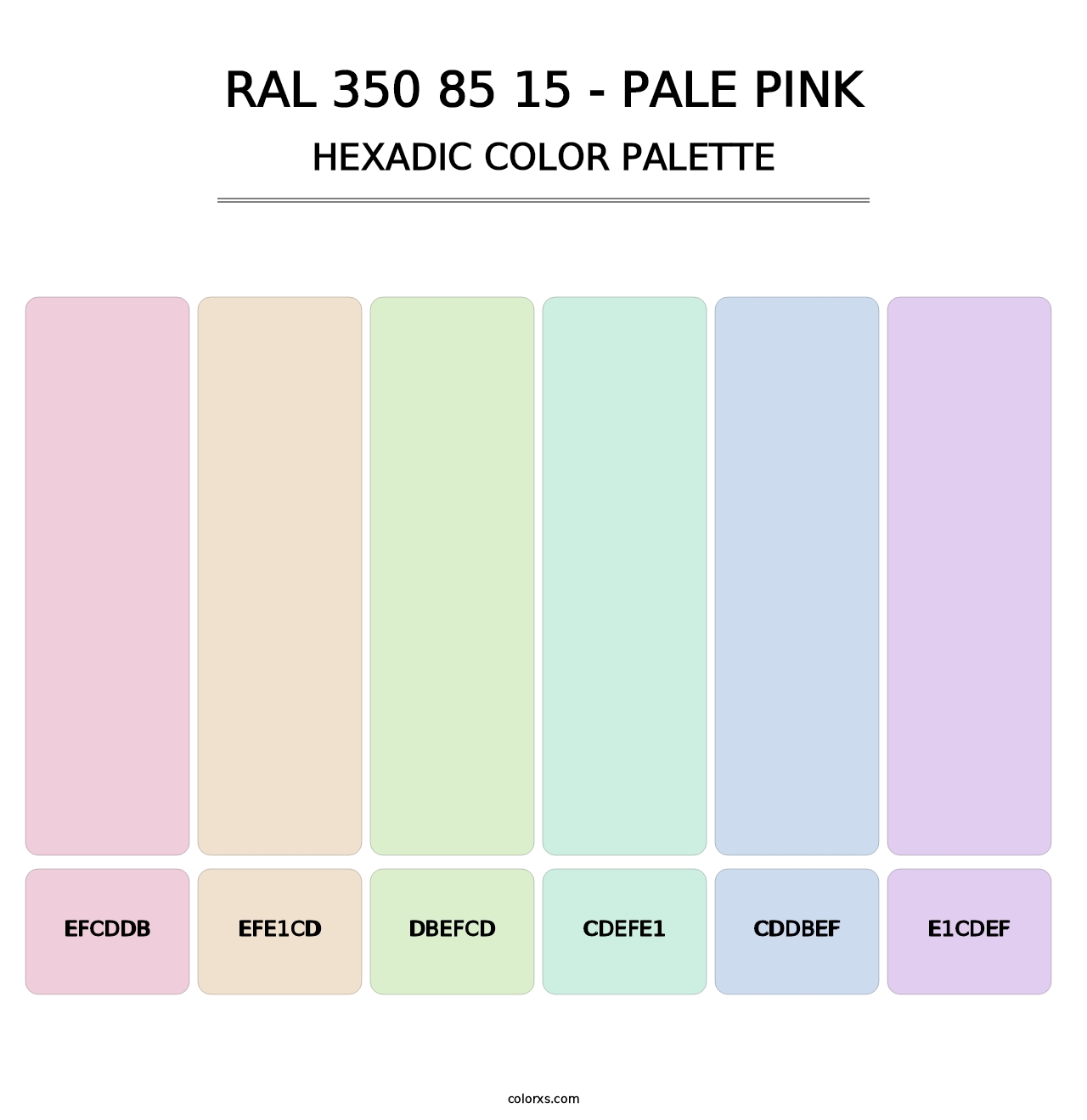 RAL 350 85 15 - Pale Pink - Hexadic Color Palette