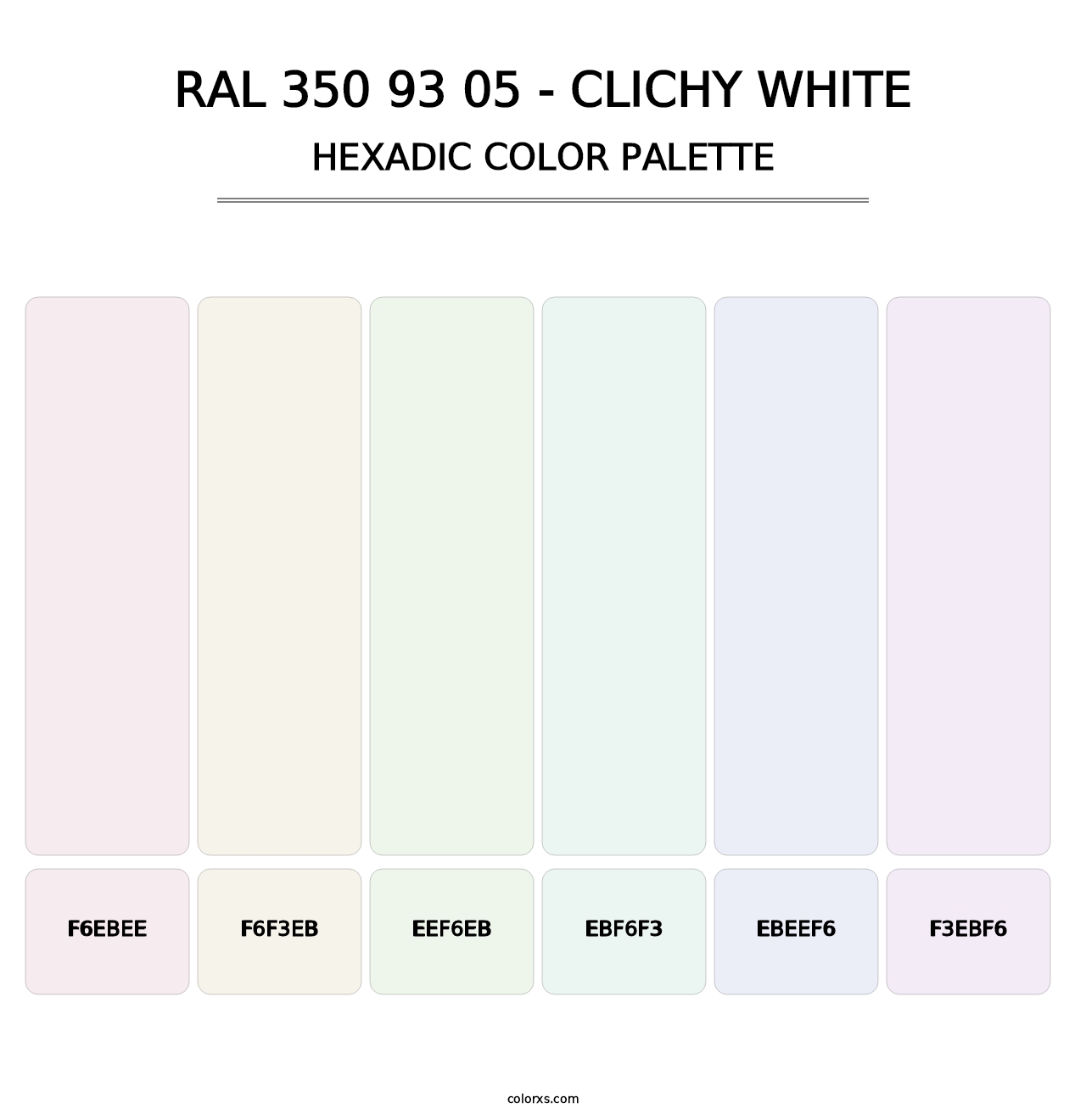 RAL 350 93 05 - Clichy White - Hexadic Color Palette