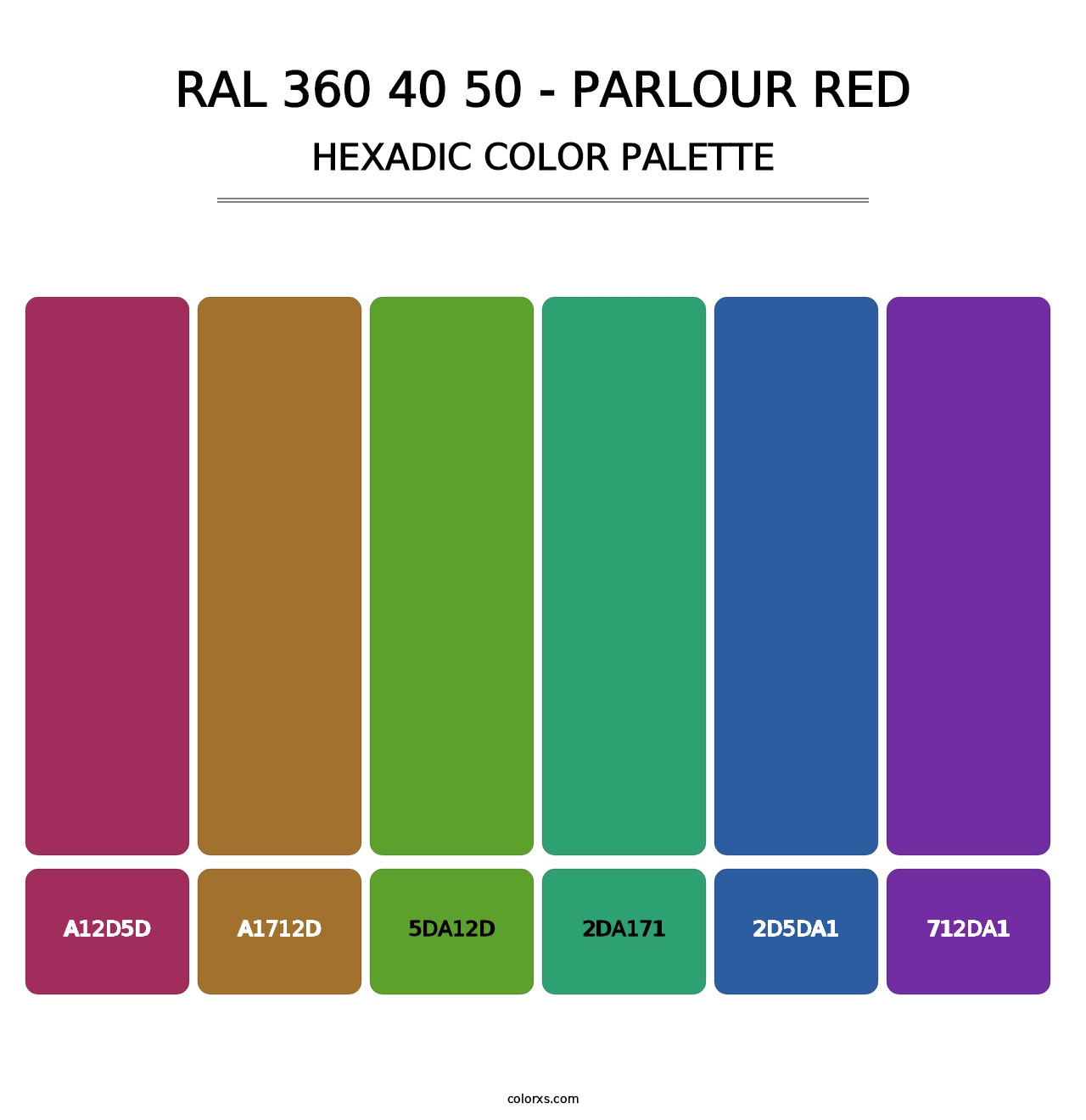 RAL 360 40 50 - Parlour Red - Hexadic Color Palette